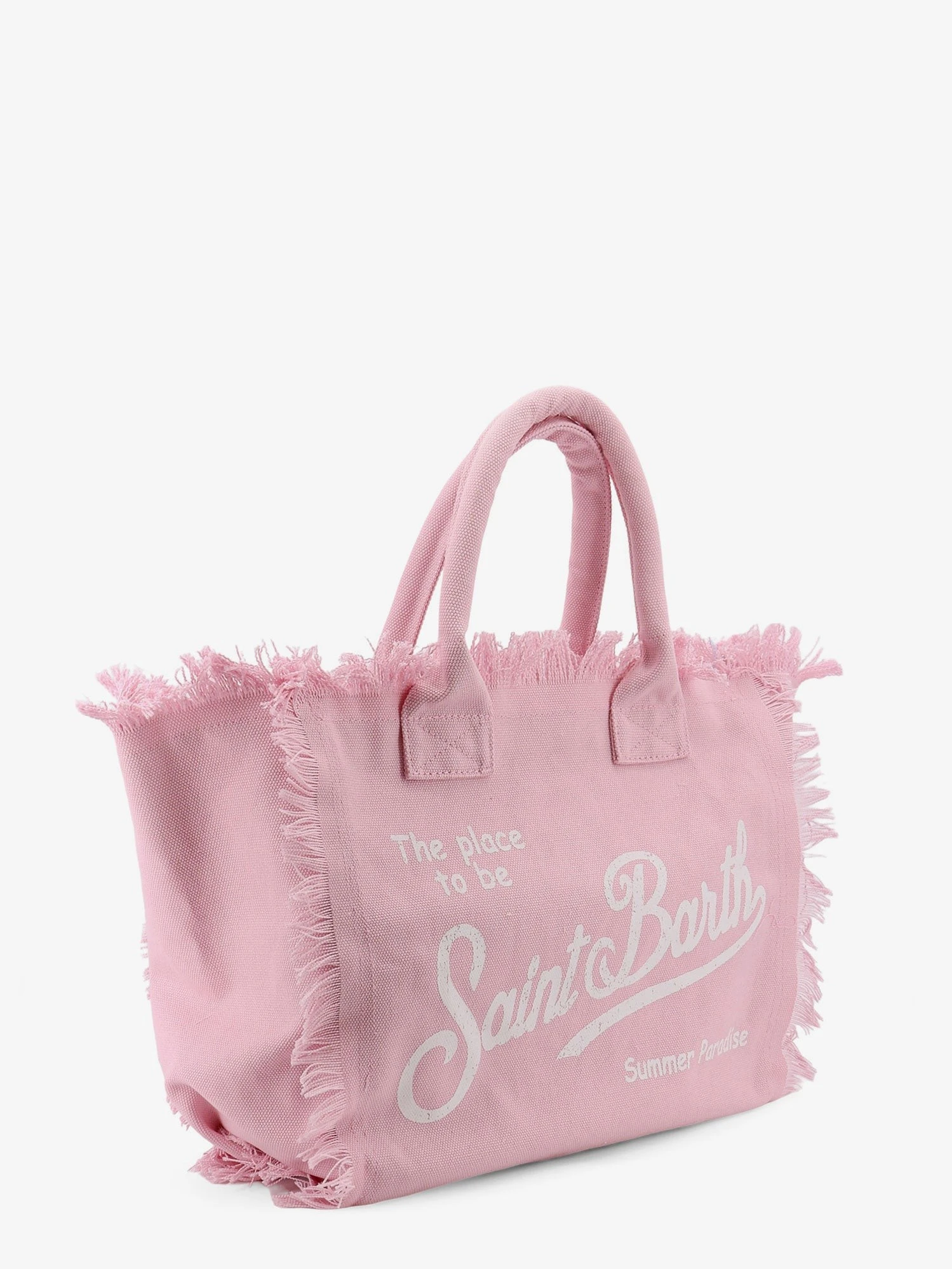 Vanity canvas shoulder bag with front logo print.webp