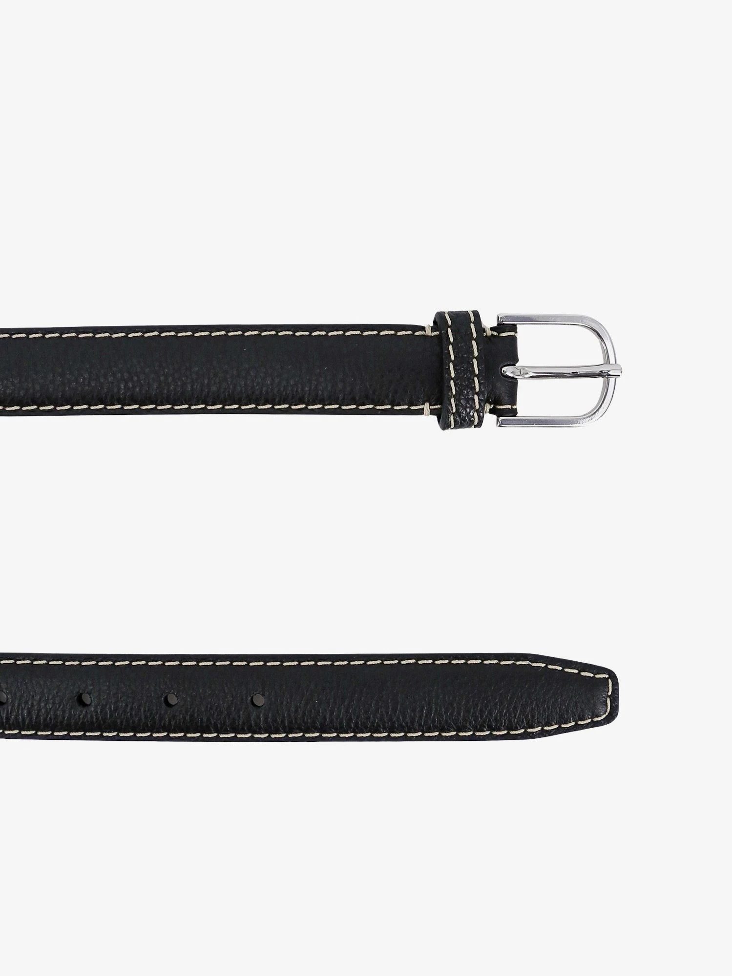 Slim Grained leather belt.webp