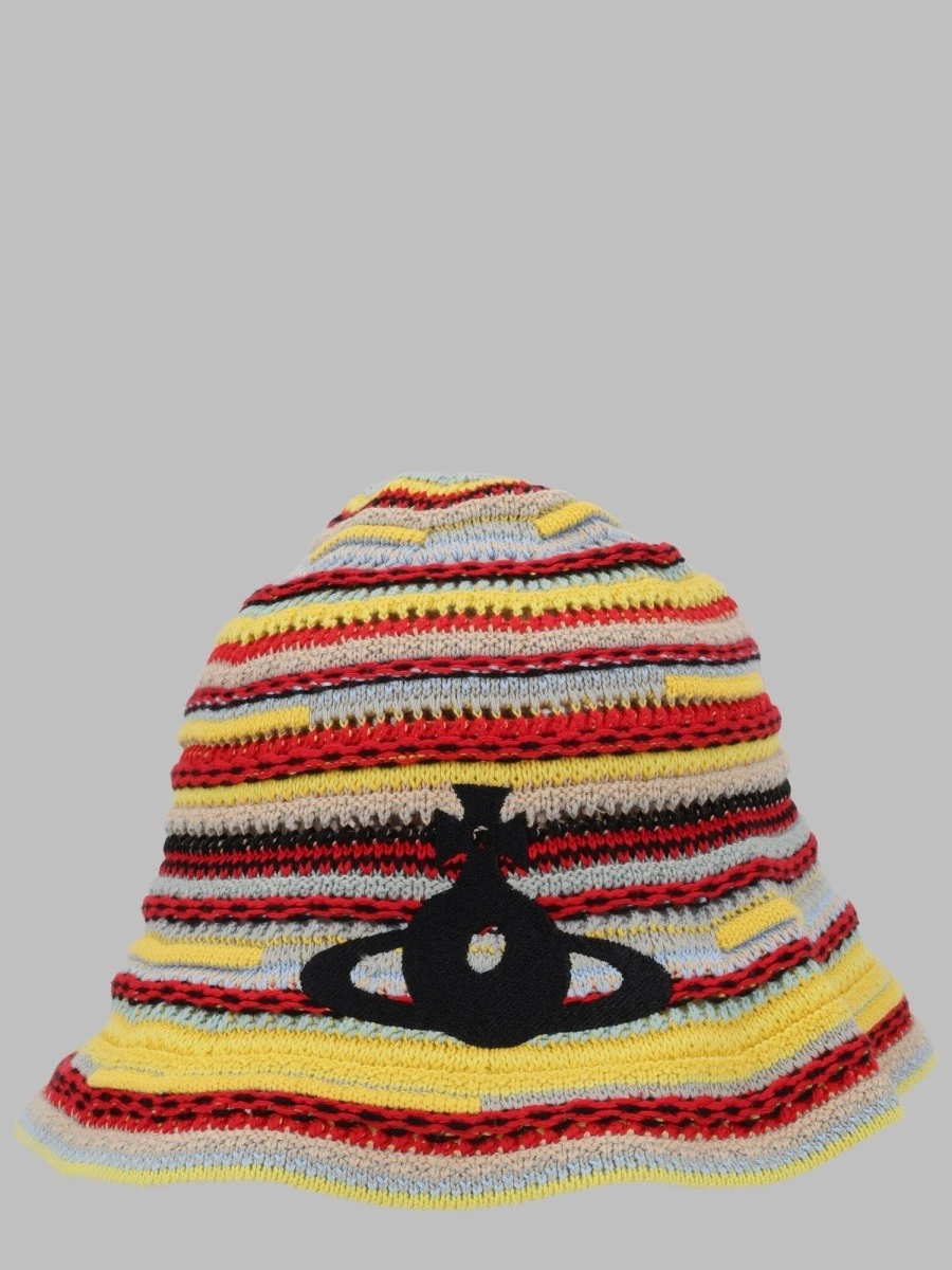 CAPPELLO "BUCKET" IN MAGLIA CON DETTAGLIO ORB.webp