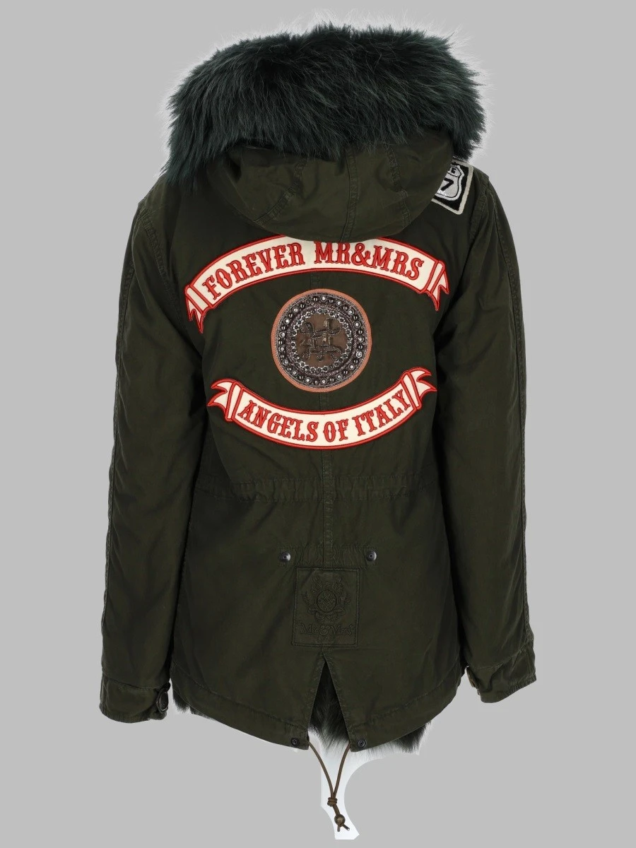 PARKA CON PATCH LOGO E CAPPUCCIO