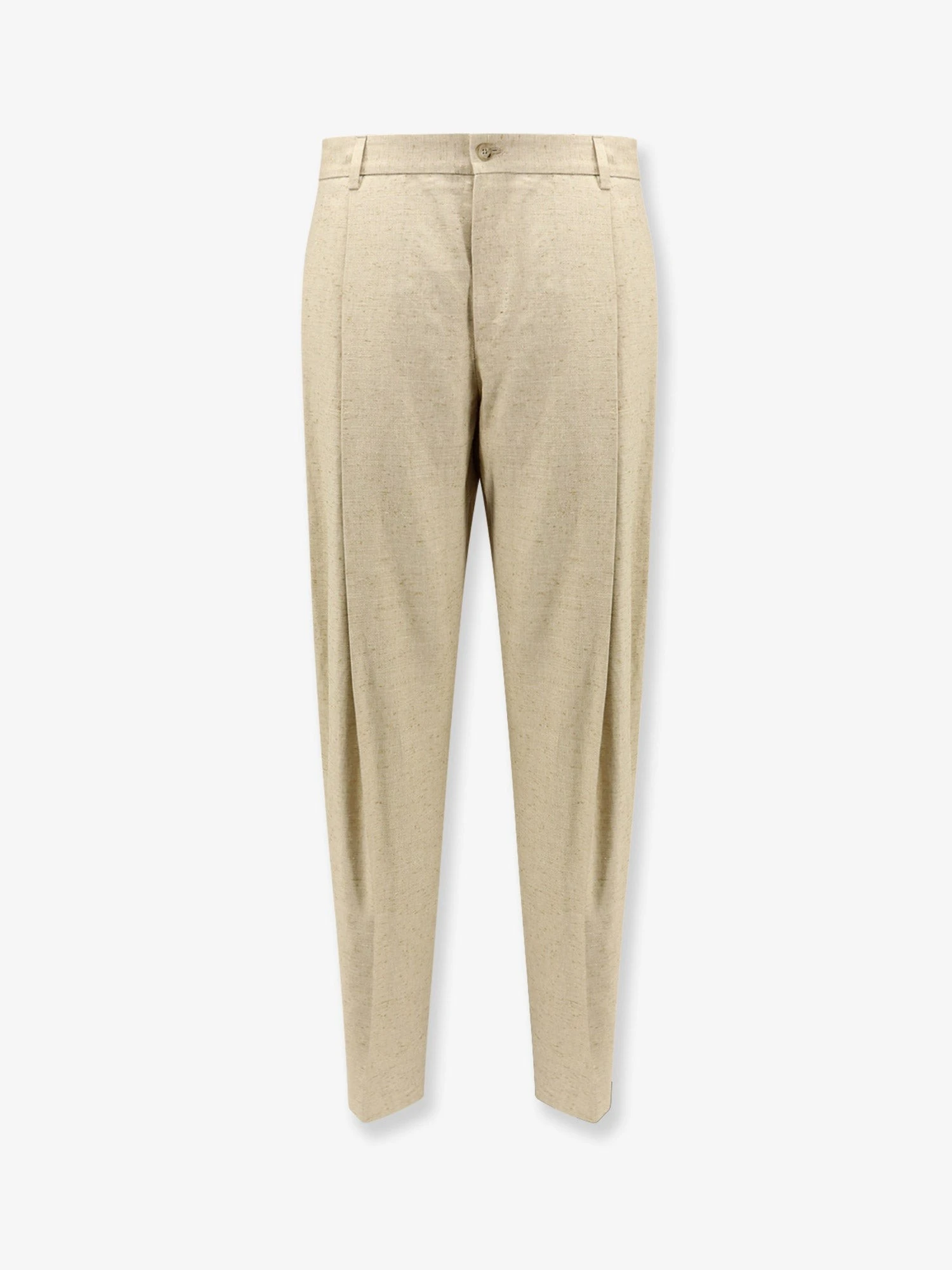 Hemp, linen and silk trousers with tweed effect.webp