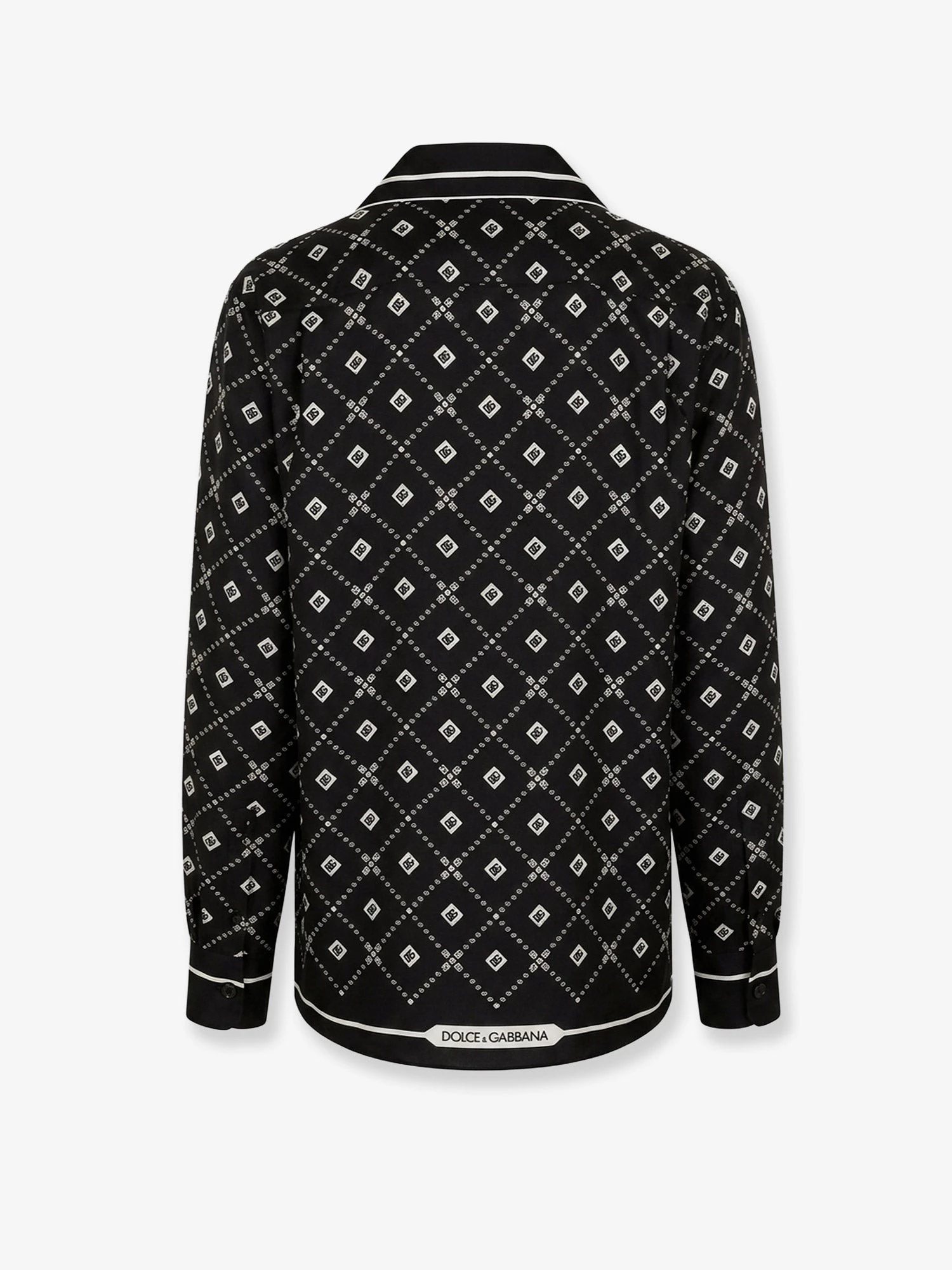 Silk shirt with all-over logo print.webp
