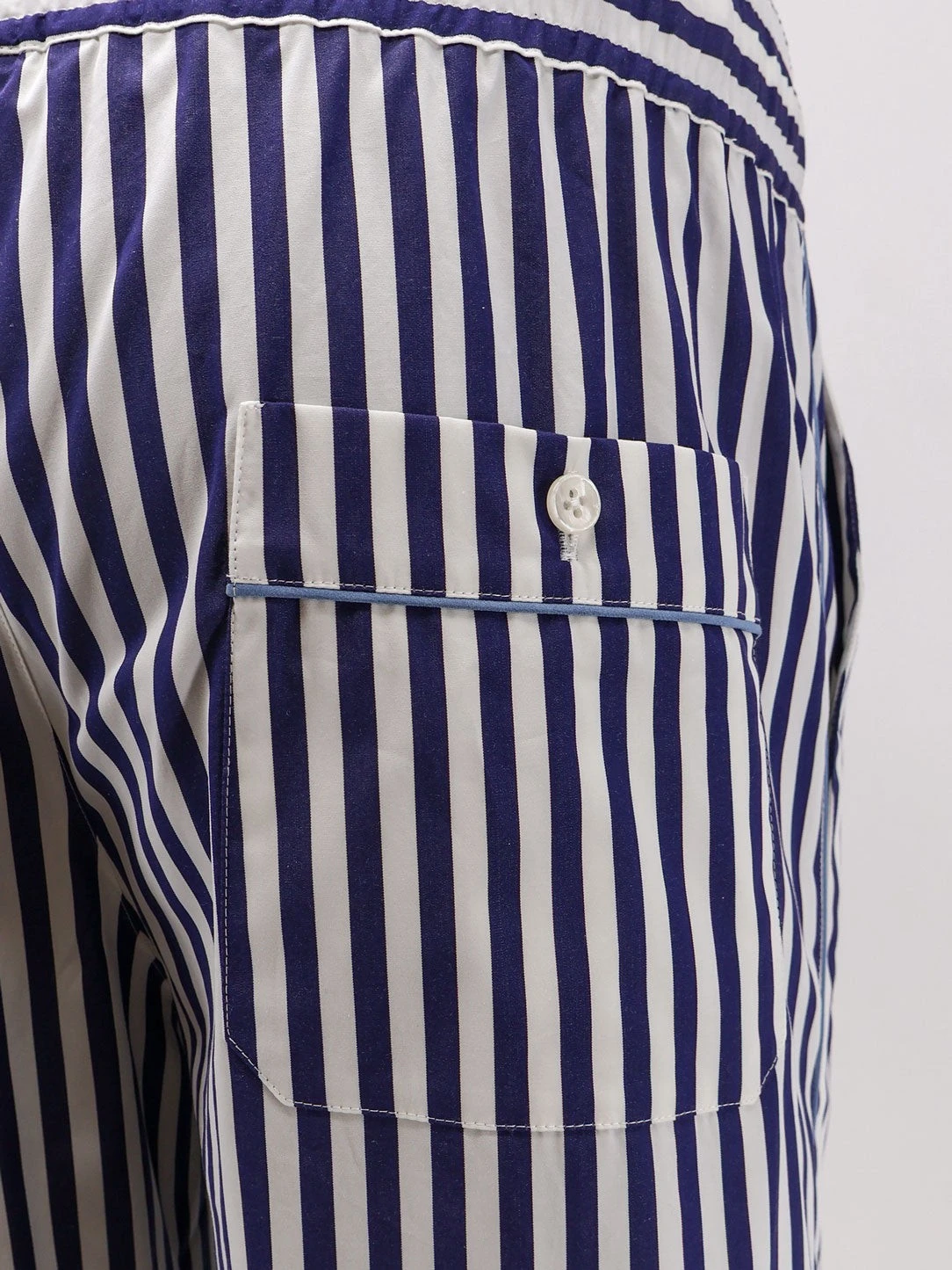 Cotton bermuda shorts with striped motif.webp