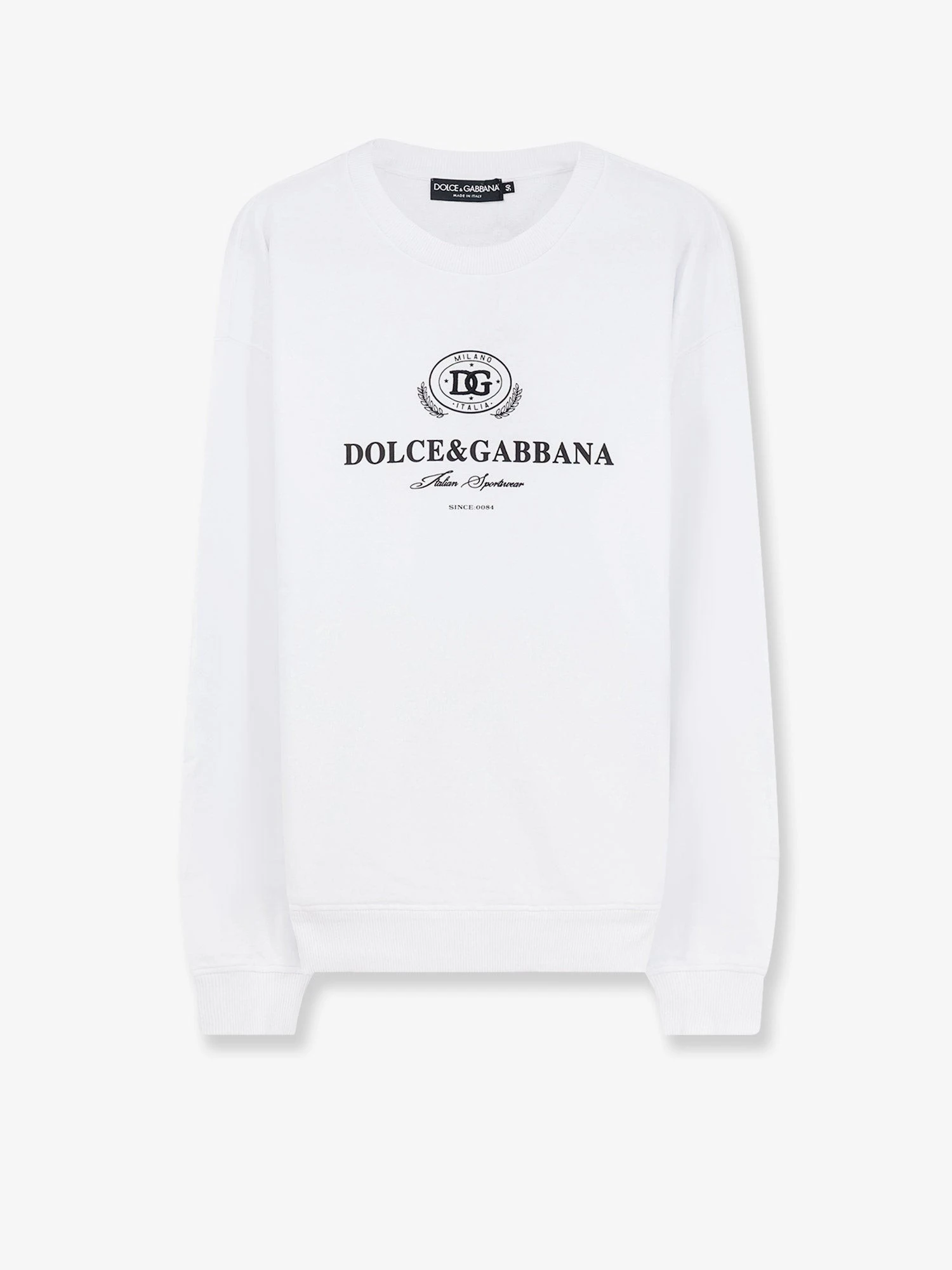 Cotton sweatshirt with logo print on the front.webp