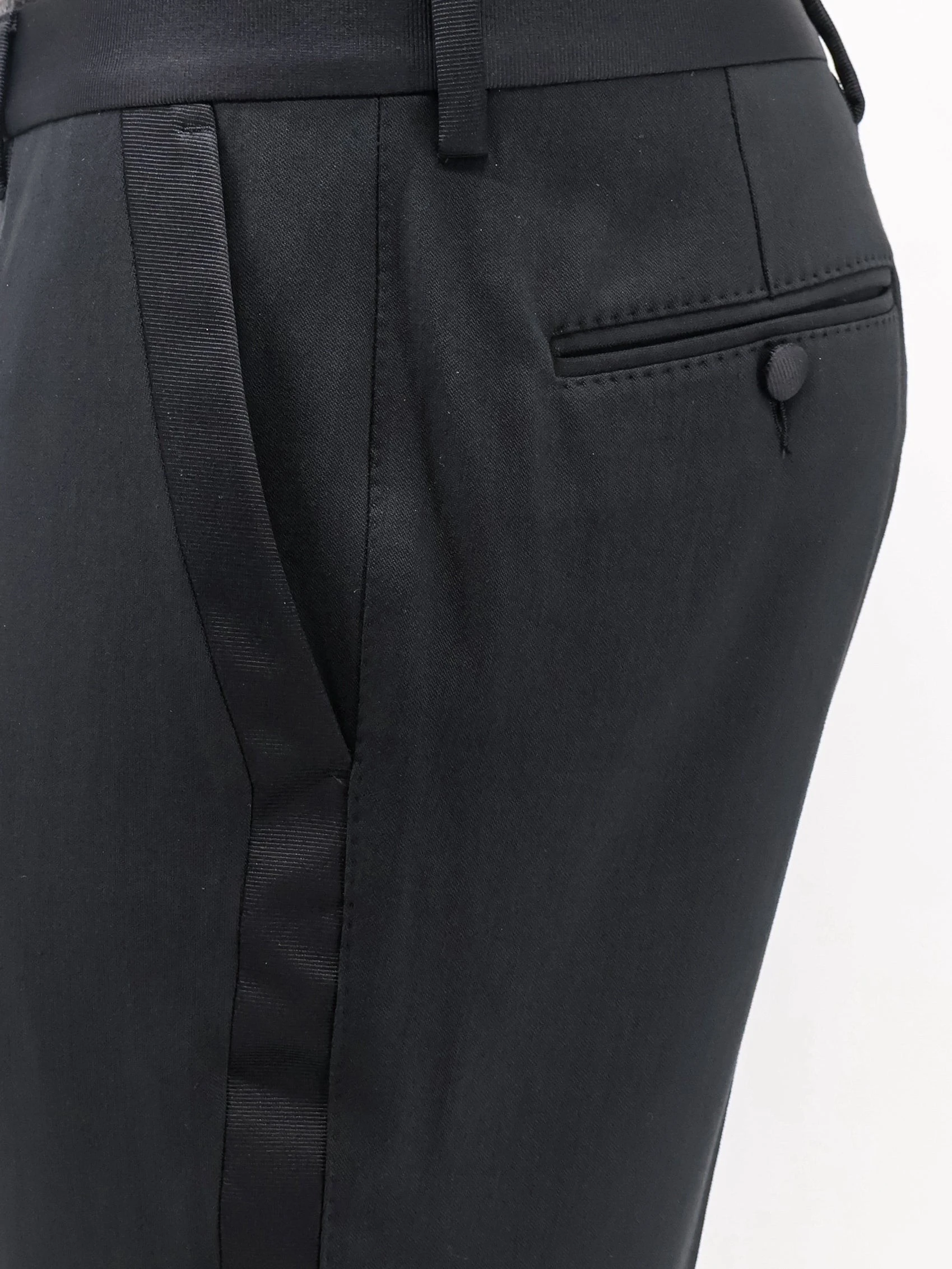 Cotton, viscose and silk blend trousers.webp