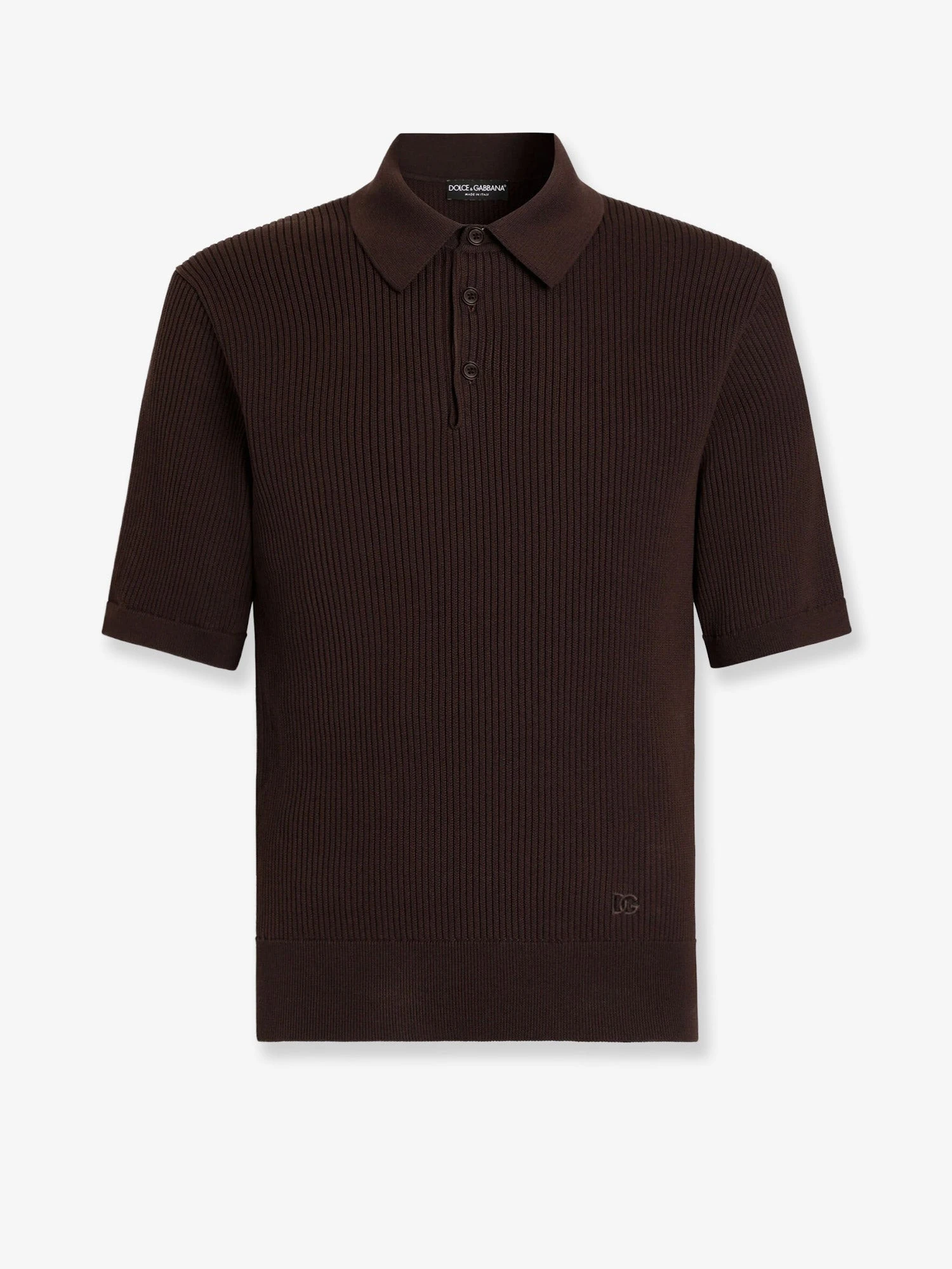 Ribbed cotton polo shirt.webp