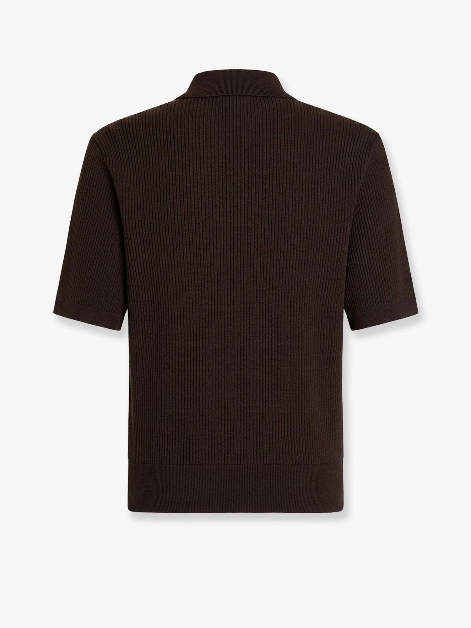 Ribbed cotton polo shirt.webp