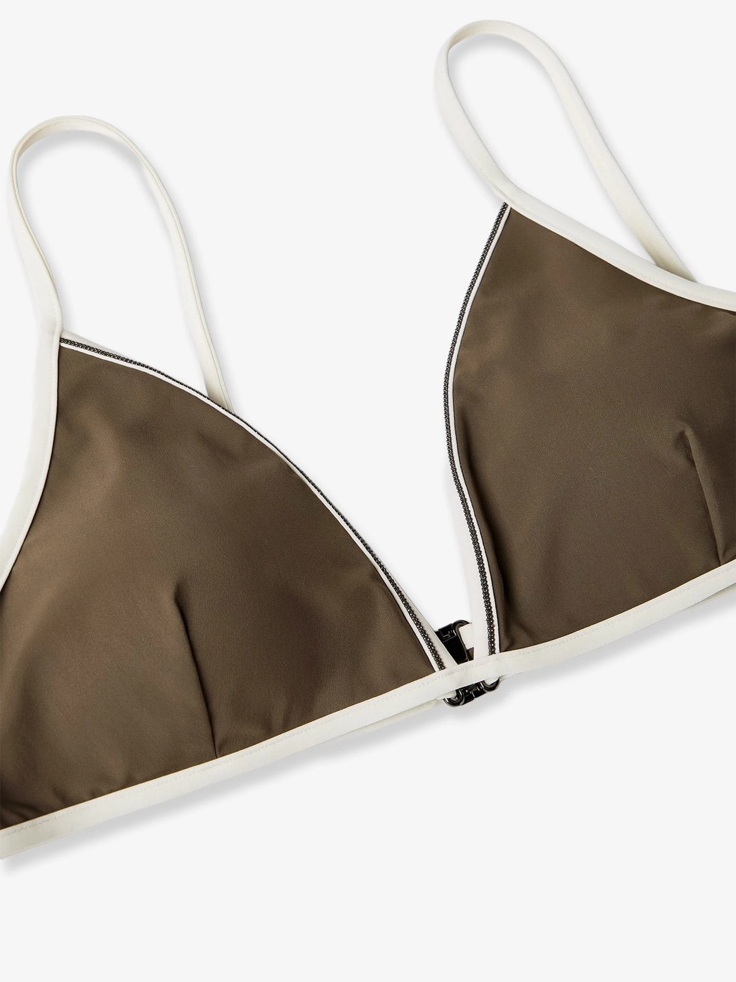 Nylon bikini top with Monile details.webp