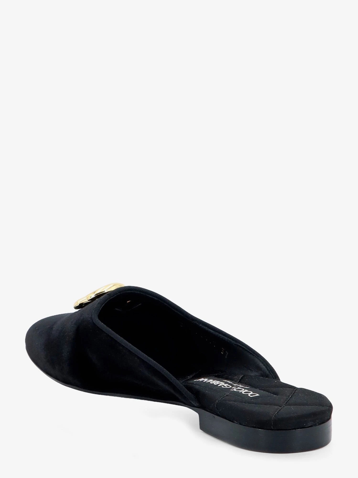 Velvet sabot with metal DG logo.webp