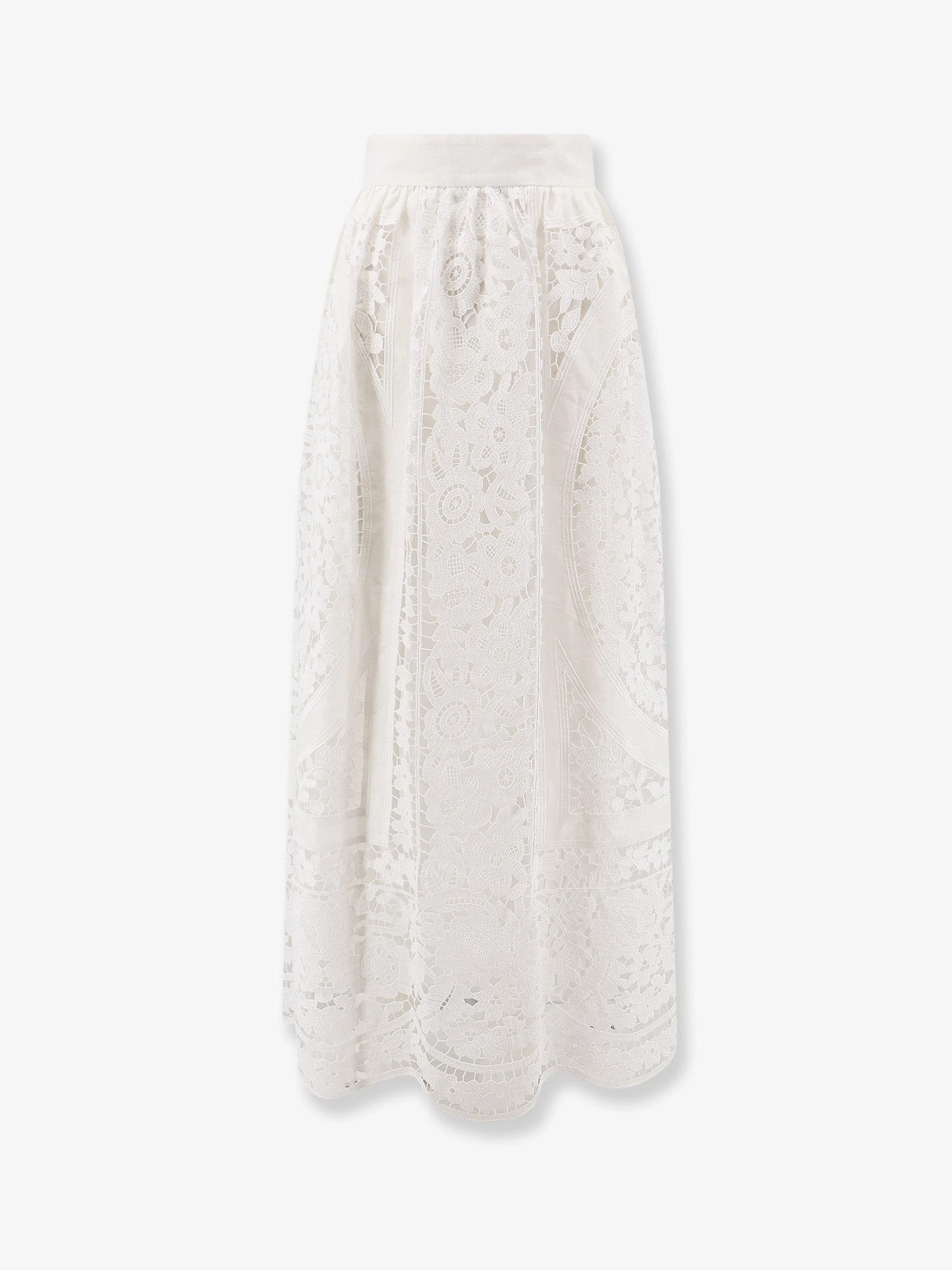 Linen and cotton skirt with laces embroidery.webp