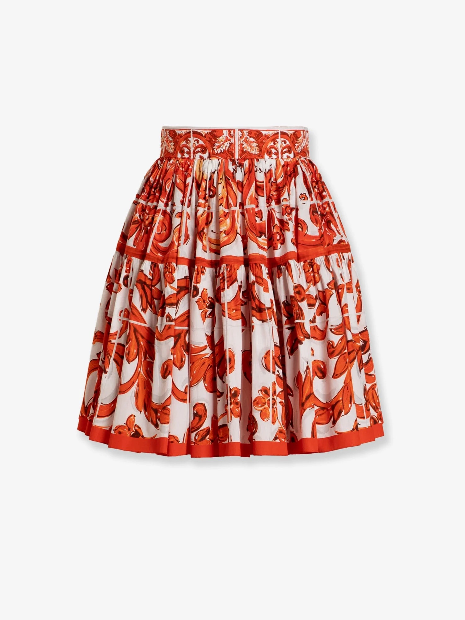 Cotton skirt with Maiolica print.webp