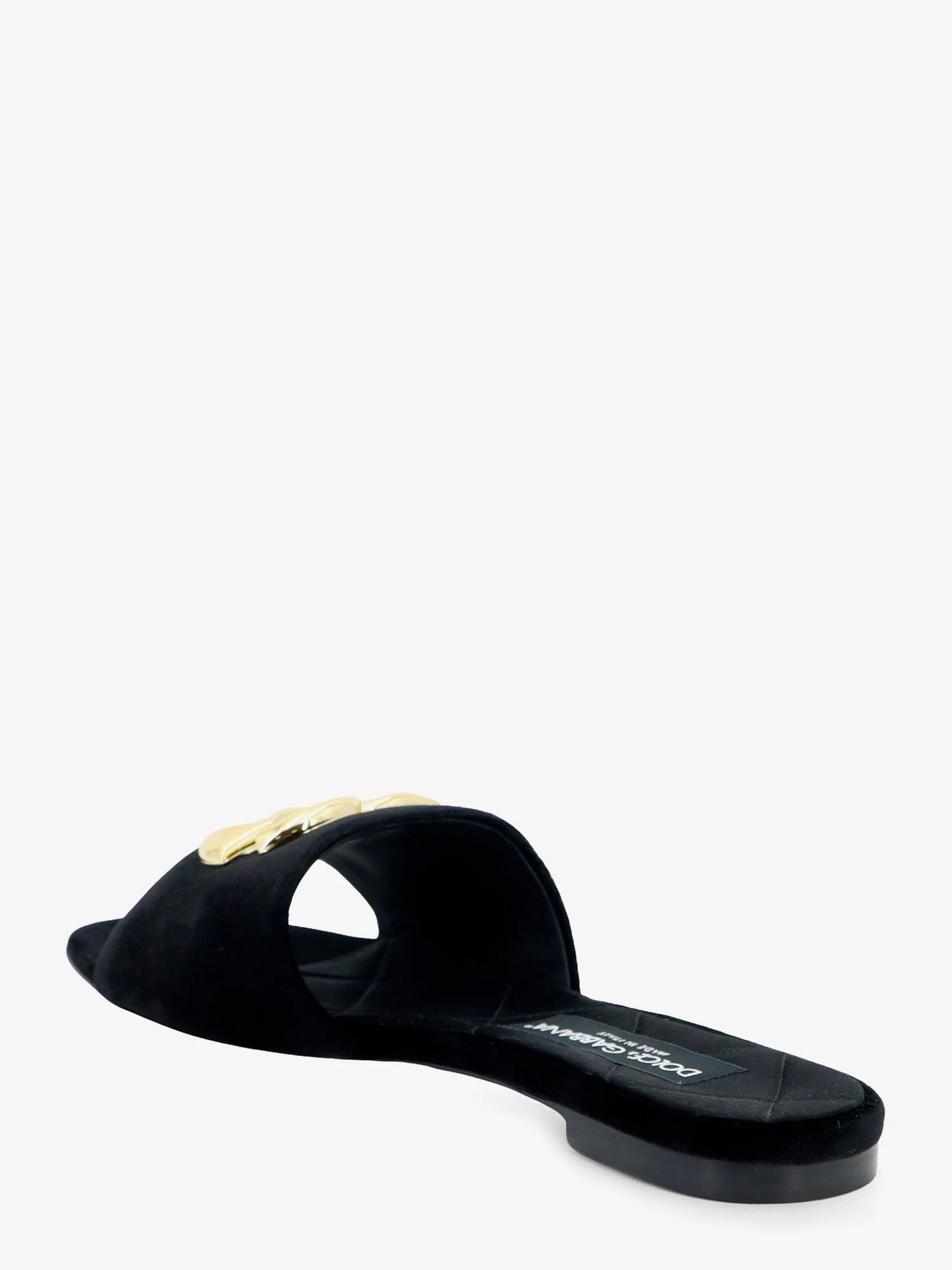 Velvet sandals with DG logo on the front.webp