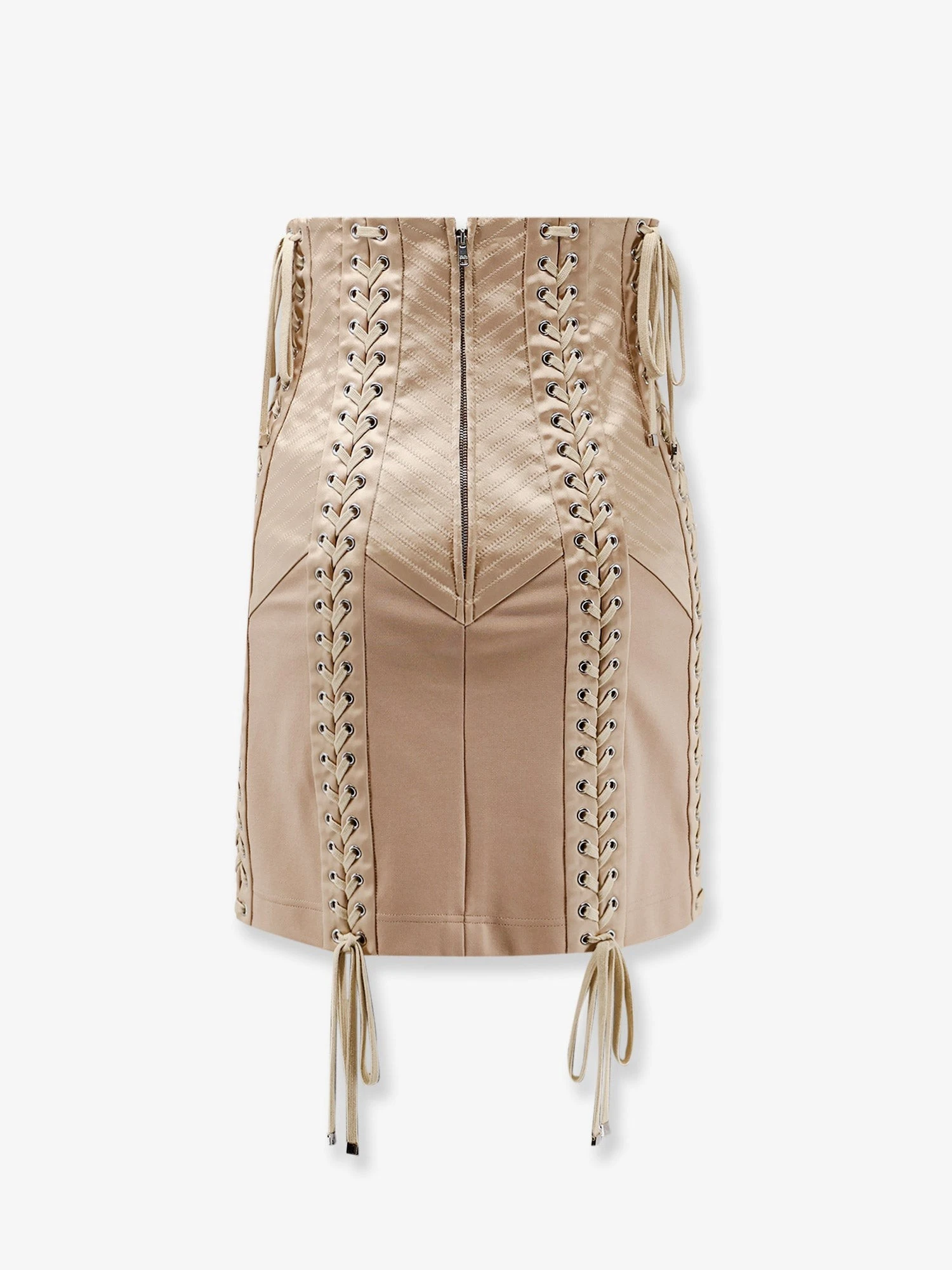 Shiny satin mini skirt.webp