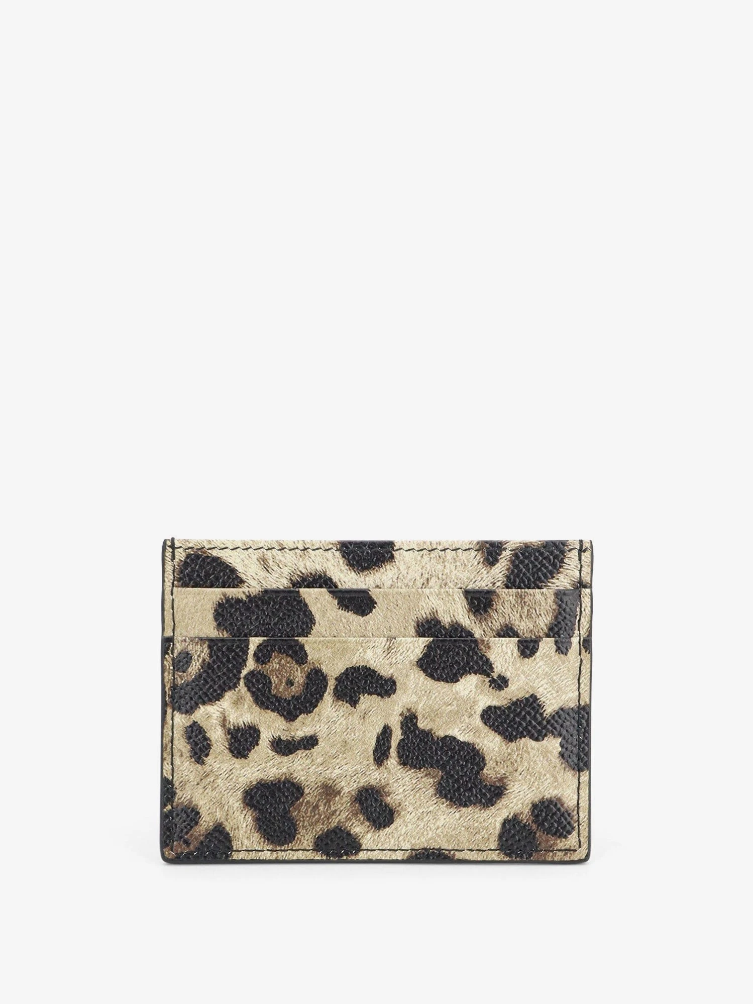 Hammered leather card holder with animal print.webp