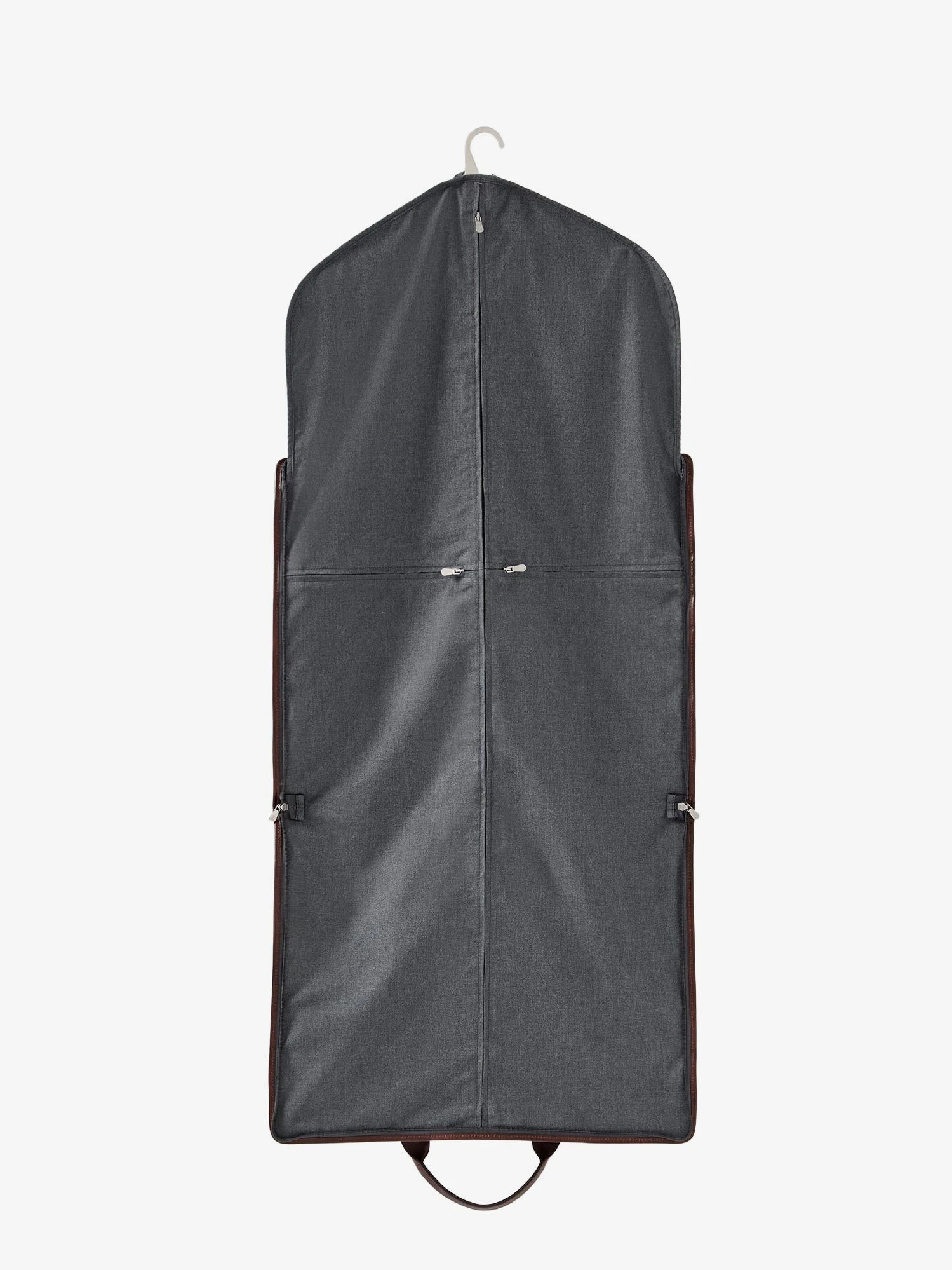 Technical fabric and leather garment bag.webp