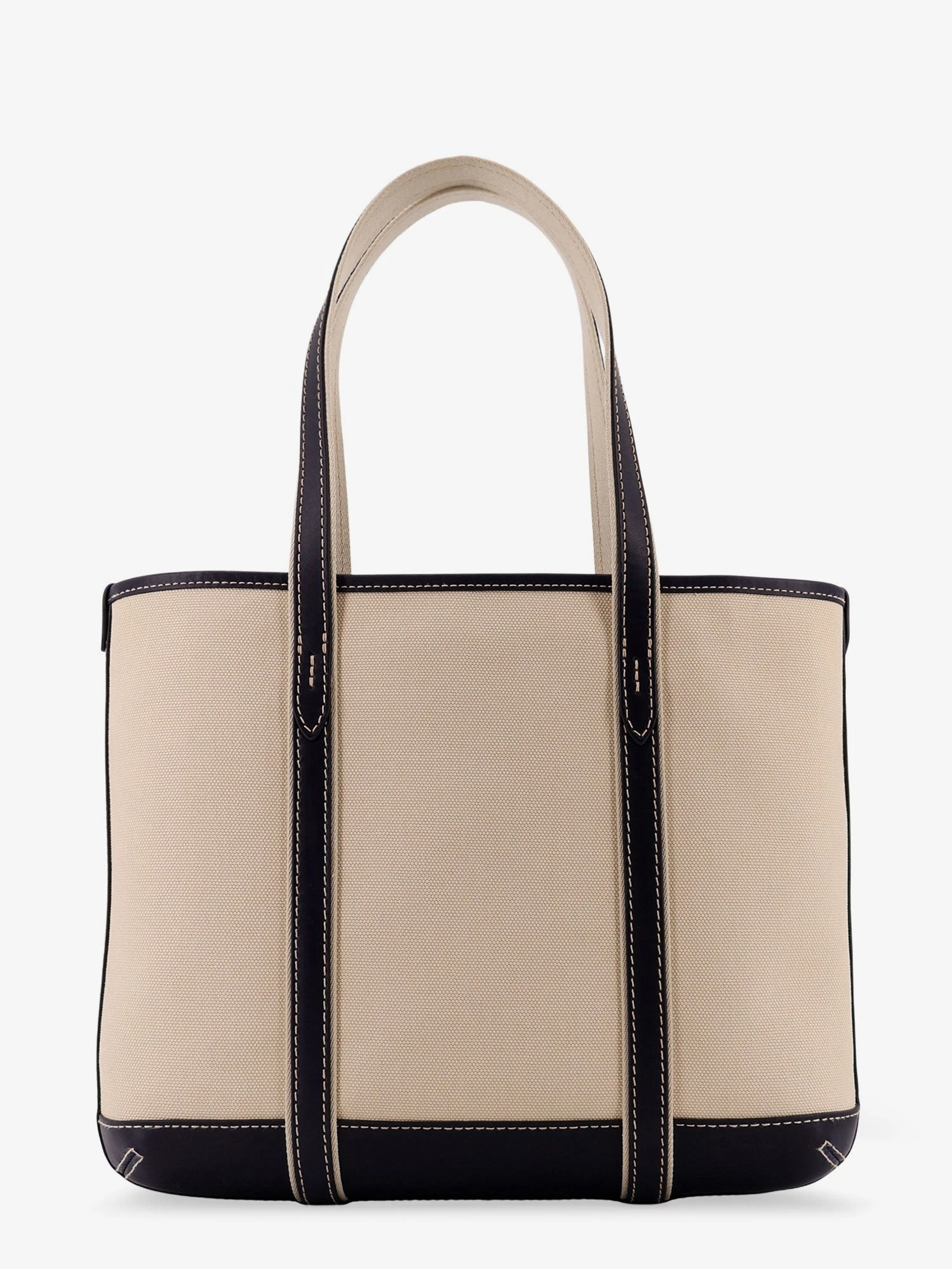 Canvas shoulder bag with embroidered logo on the front.webp