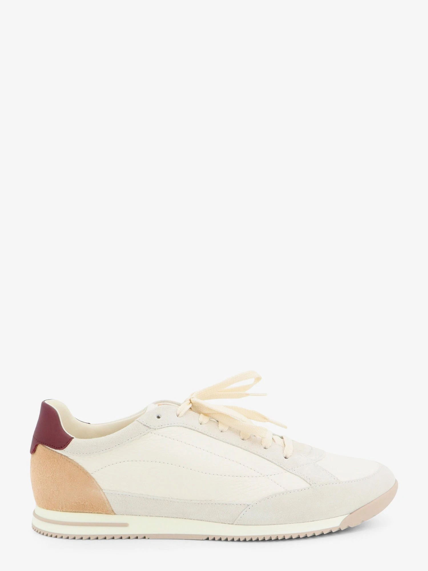 Leather sneakers with suede inserts.webp