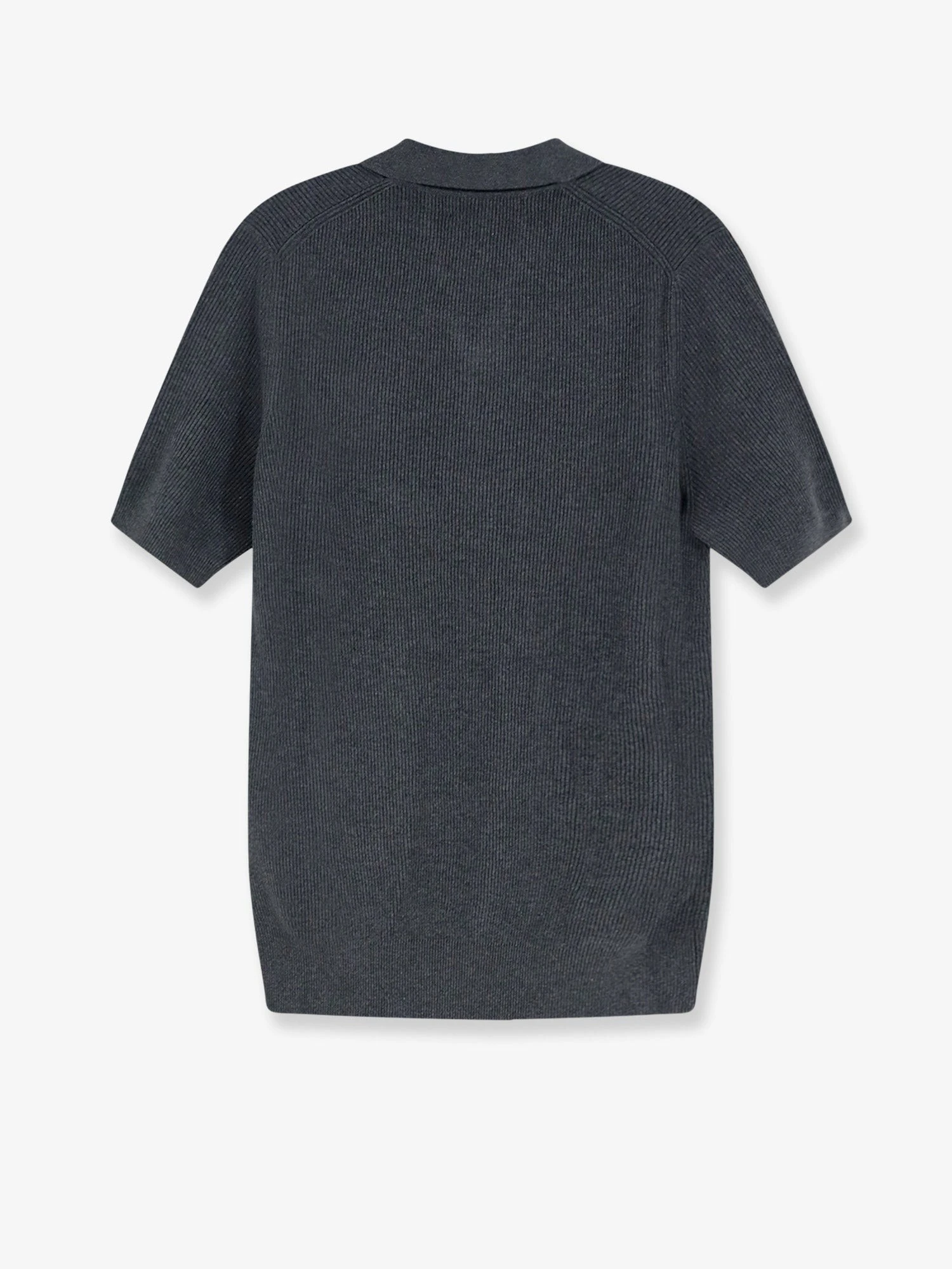 Cotton polo shirt with ribbed knit.webp