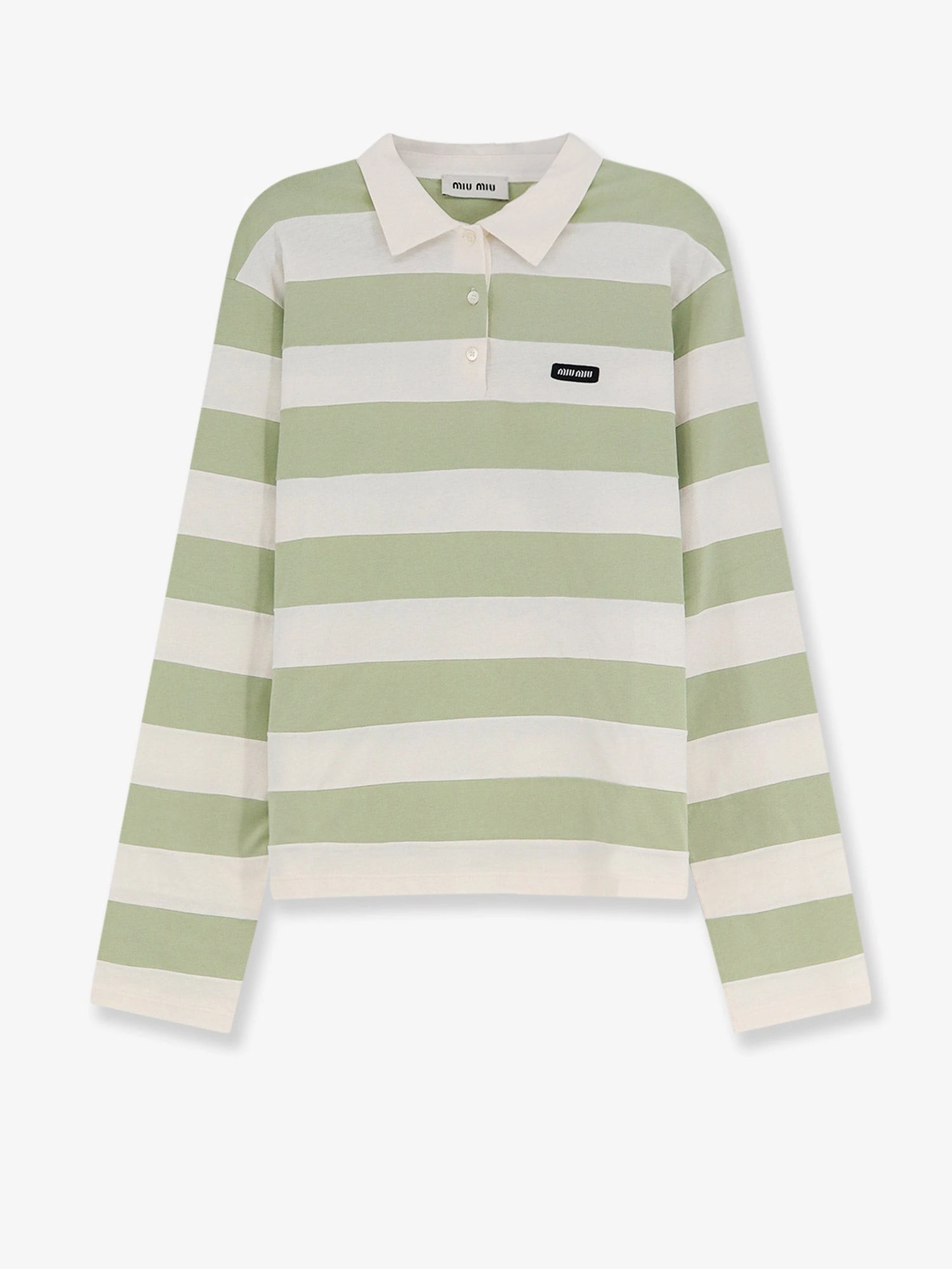 Cotton polo shirt with striped pattern.webp
