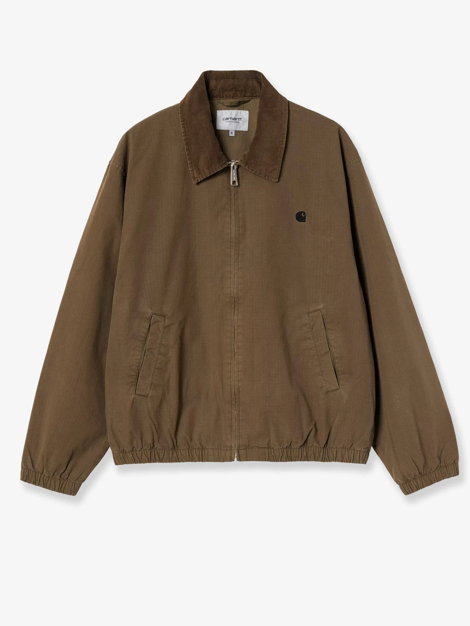 Madison Ripstop cotton jacket with embroidered logo on the front.webp