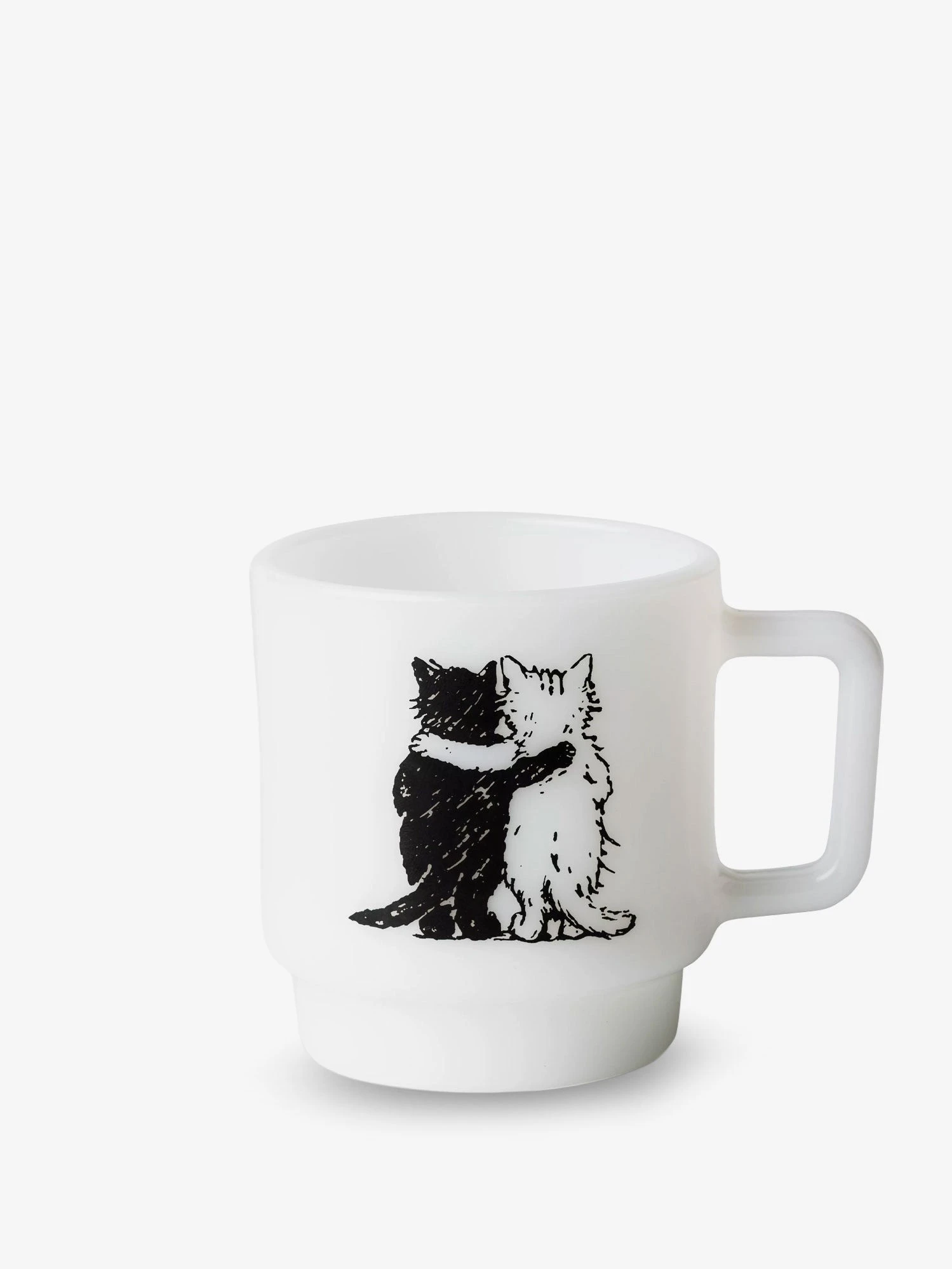 Hugging Cats Glass Mug.webp