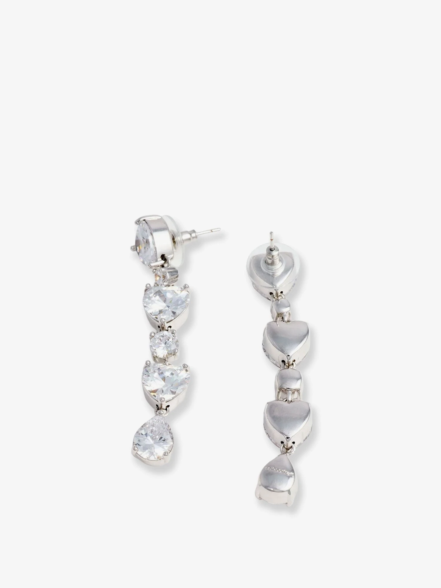 Crystal Heart Tiered Earrings.webp