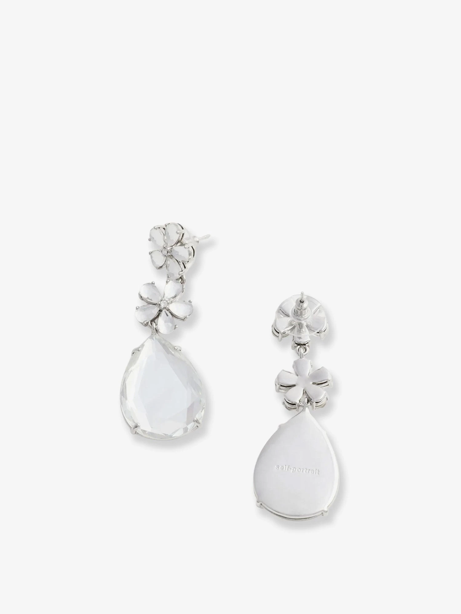 Crystal Flower Tiered Earrings.webp