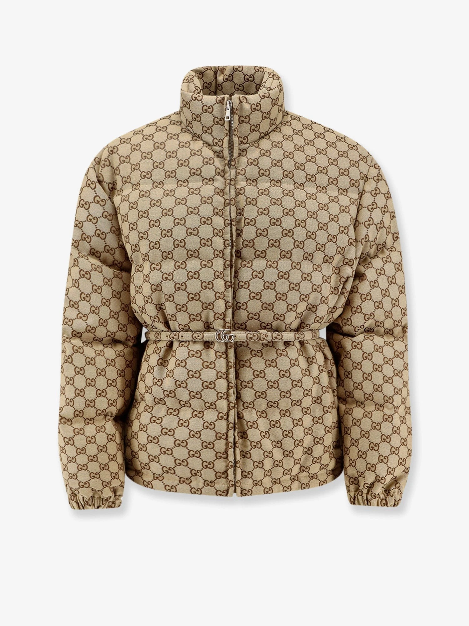 GG Fabric padded jacket with belt.webp