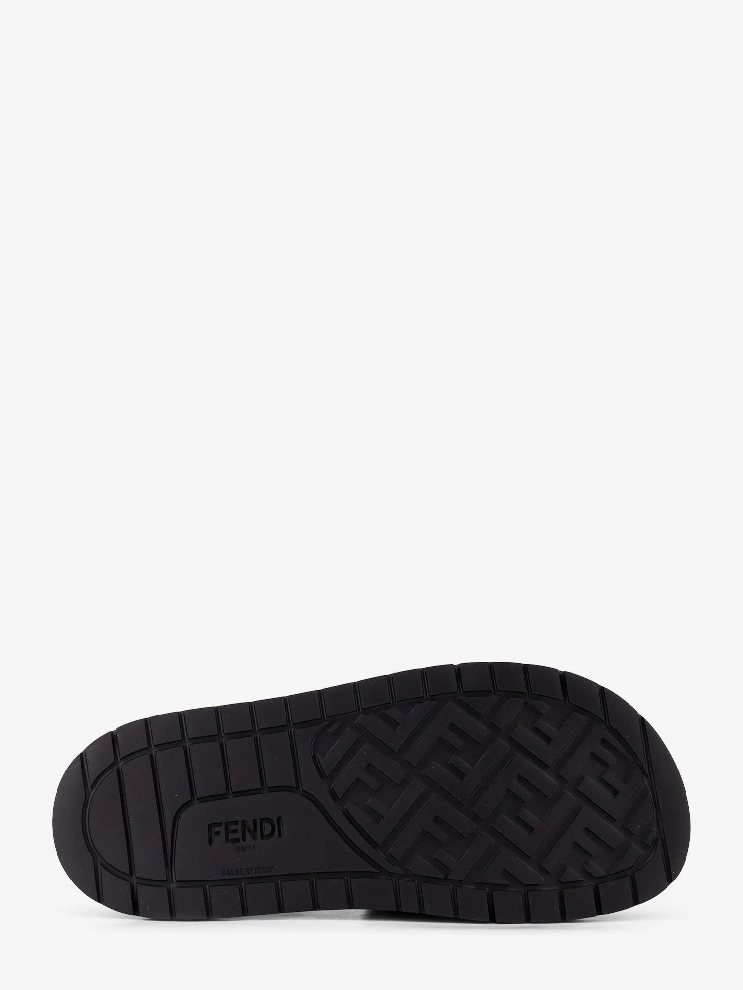 Low leather sandals with FF jacquard insert.webp