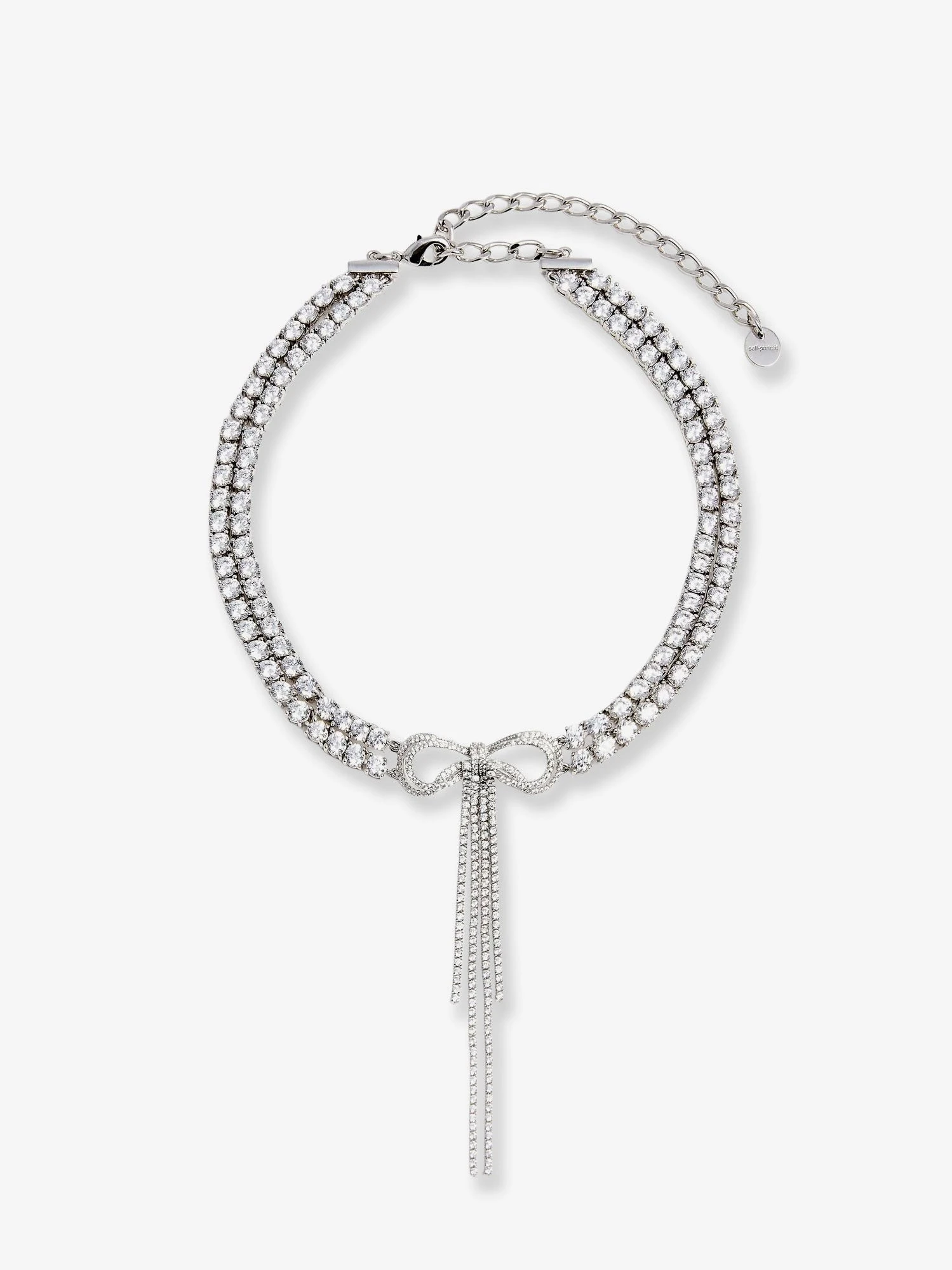 Double Crystal Bow Choker