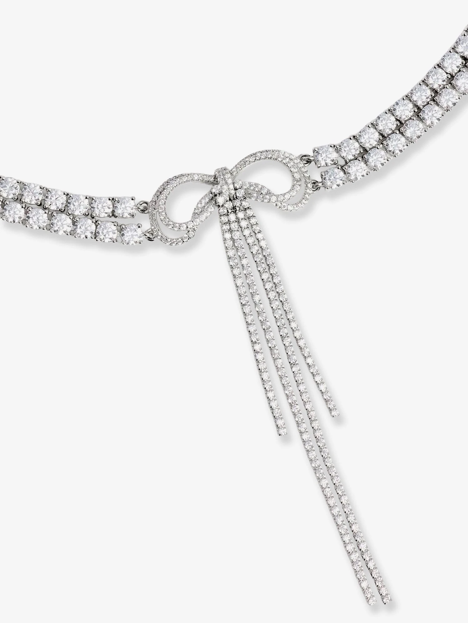 Double Crystal Bow Choker