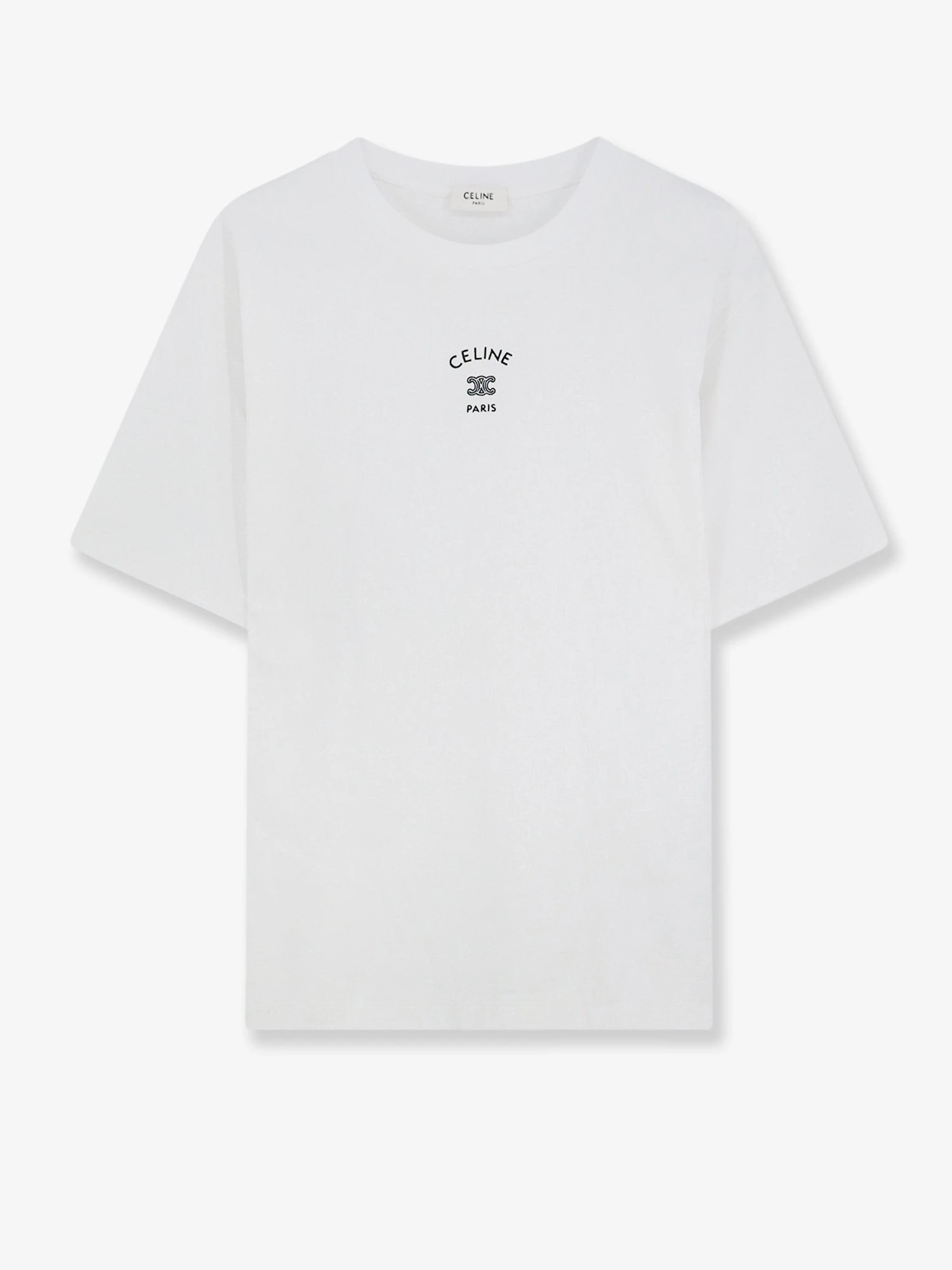 Cotton T-shirt with front lettering logo print.webp