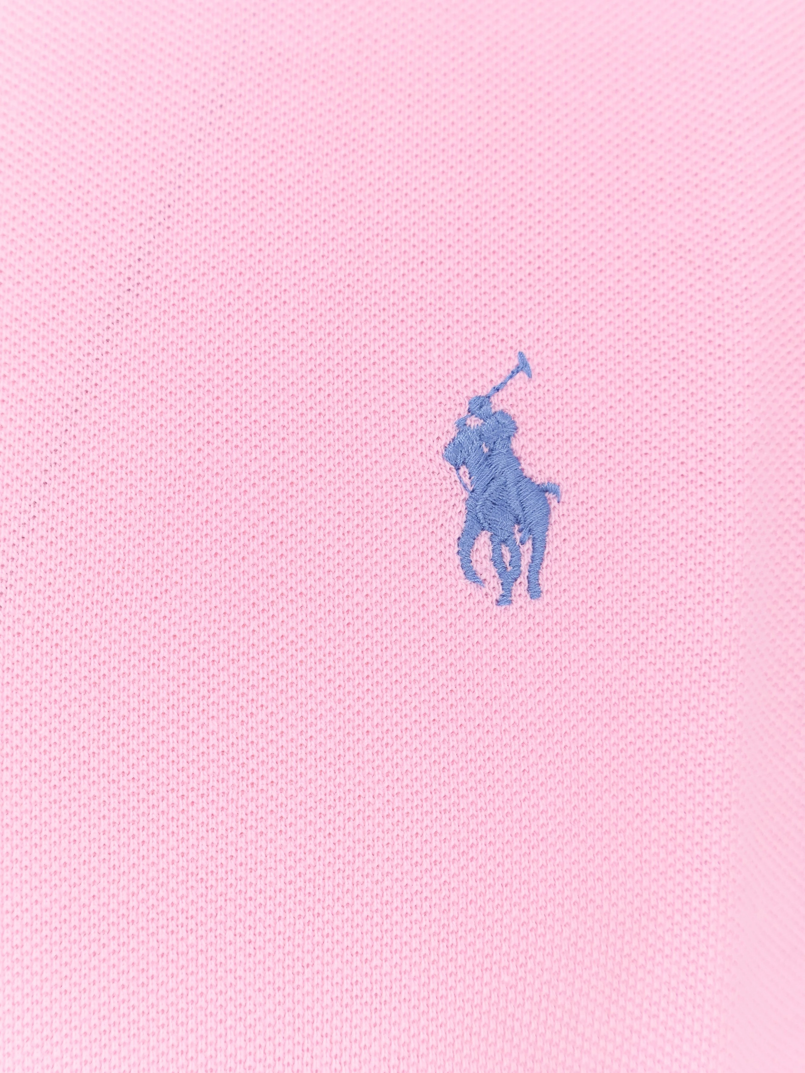 Cotton polo shirt with embroidered logo on the front.webp