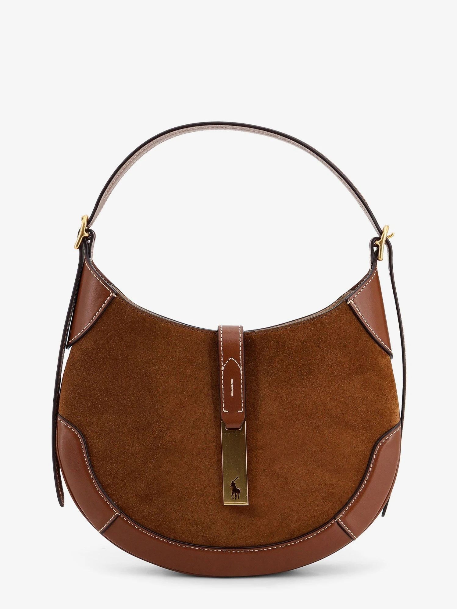 Suede and leather shoulder bag.webp