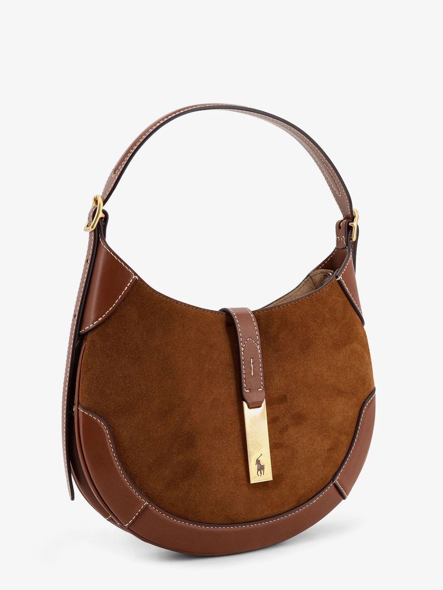 Suede and leather shoulder bag.webp