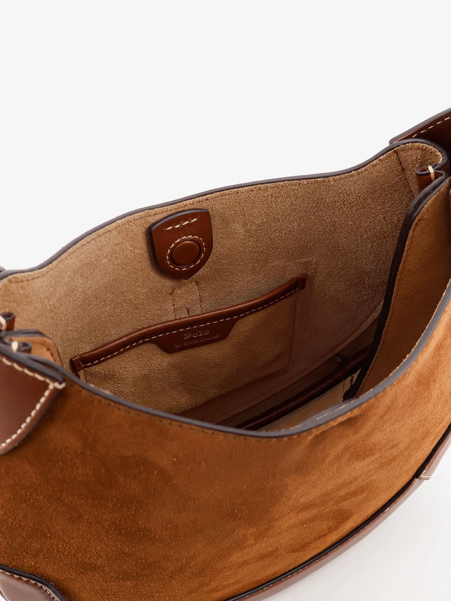 Suede and leather shoulder bag.webp