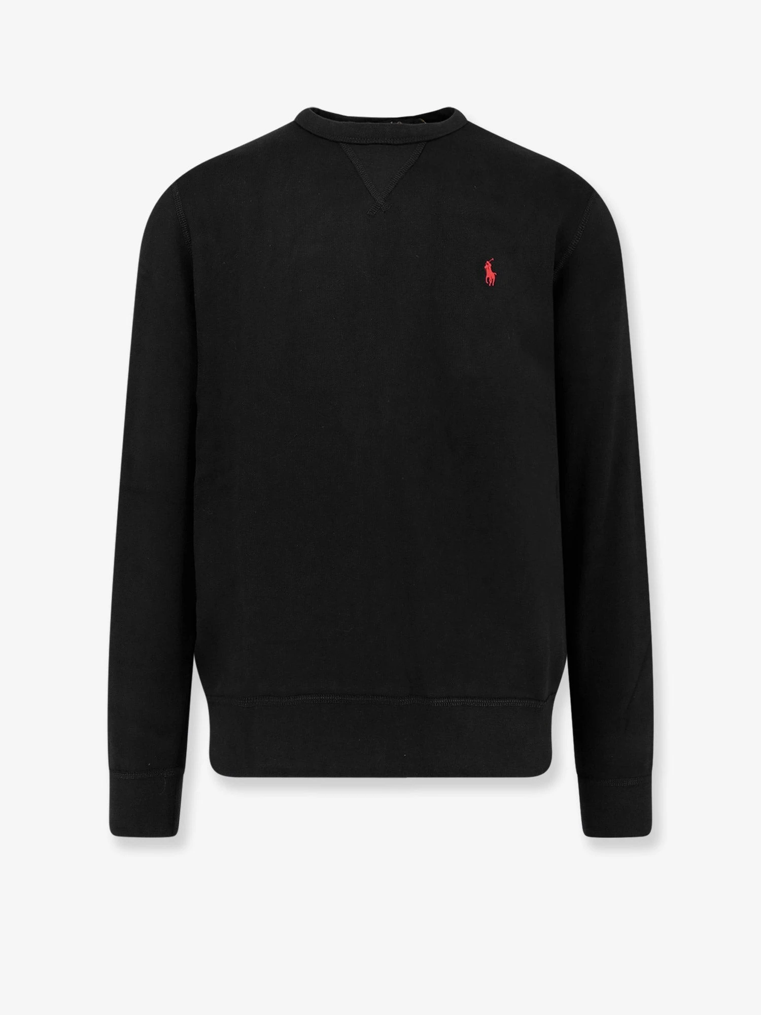 Cotton blend sweater with logo.webp