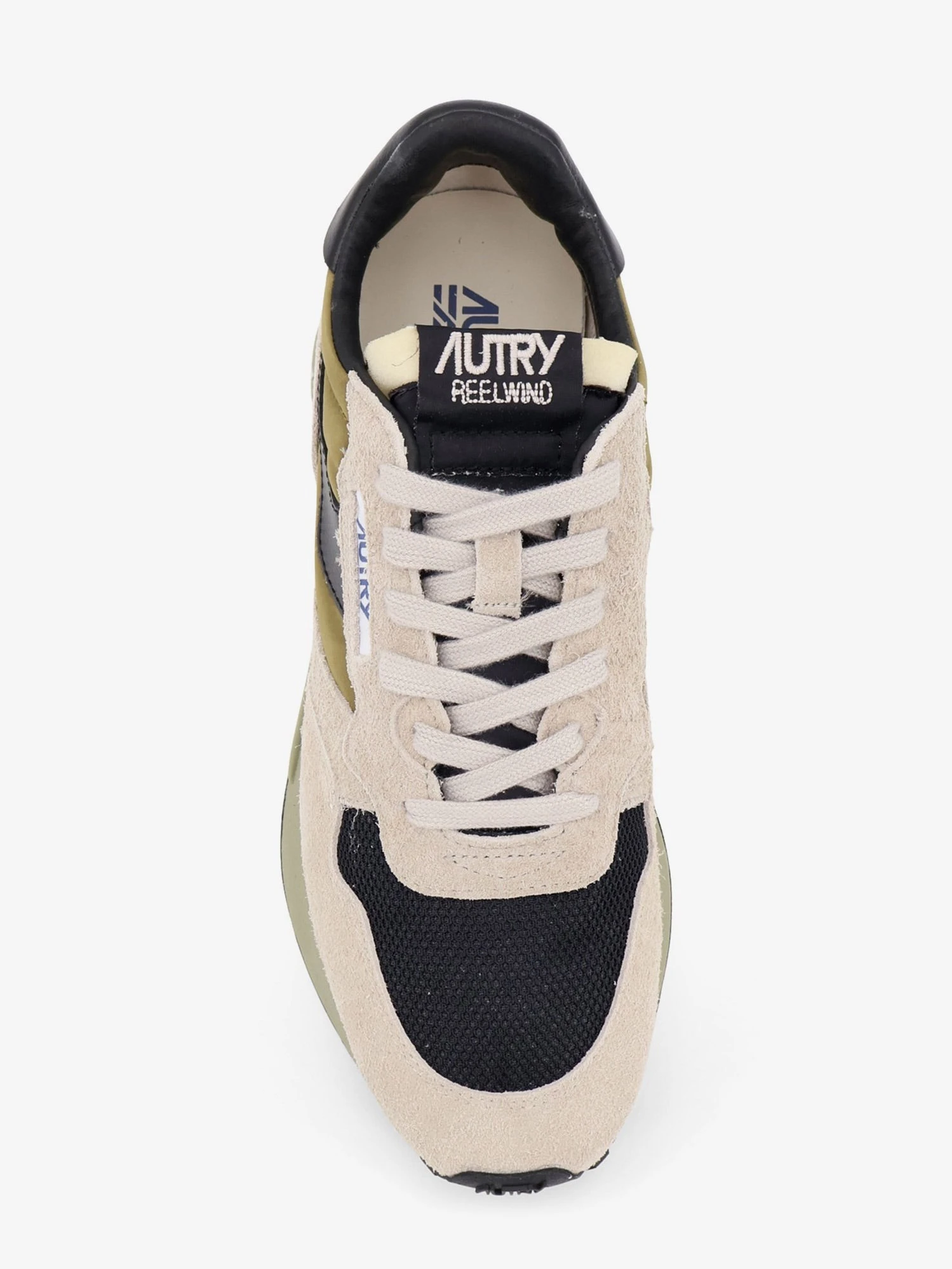 Reelwind Low mesh and suede sneakers with iconic side logo.webp