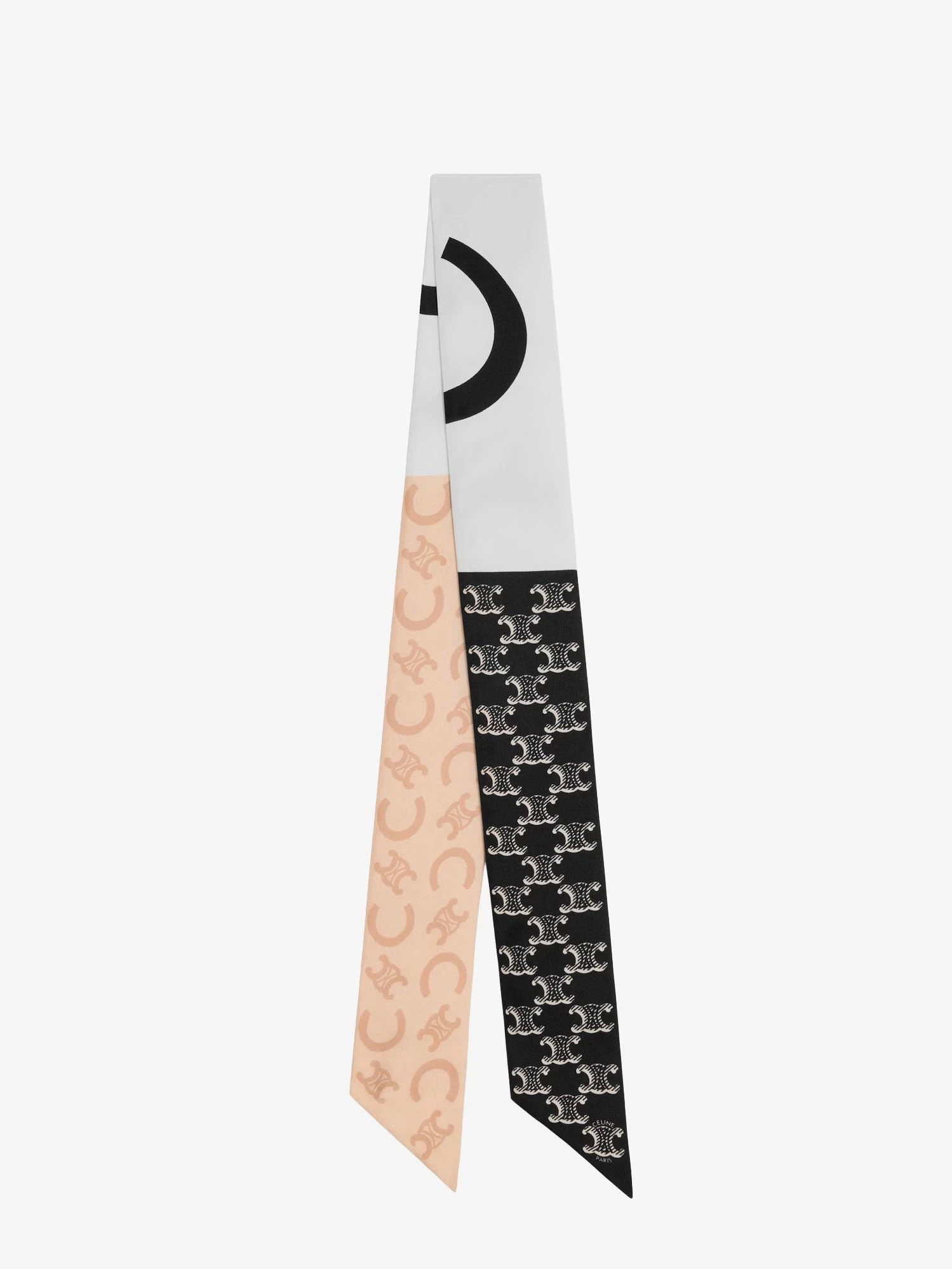Silk scarf with all-over Triomphe logo.webp