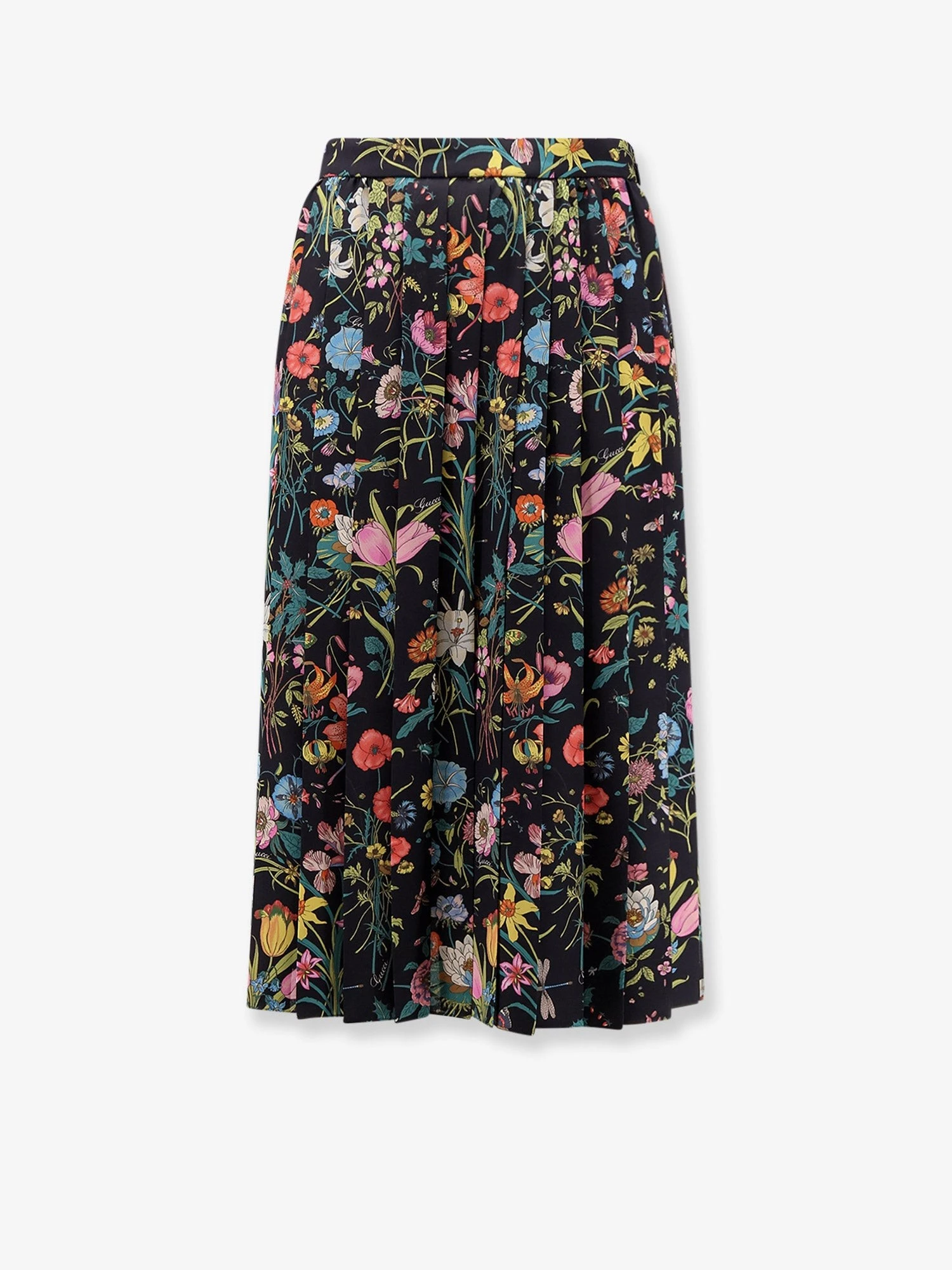 Silk midi skirt with floral print.webp