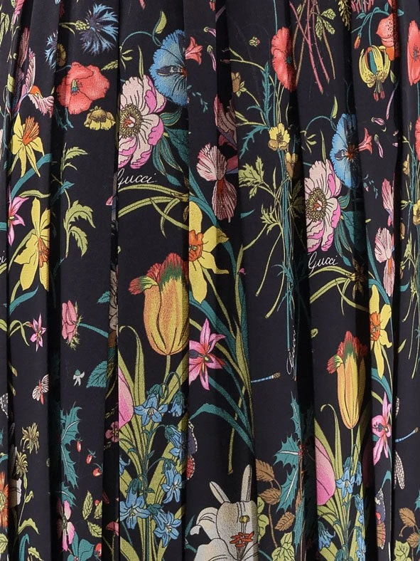 Silk midi skirt with floral print.webp