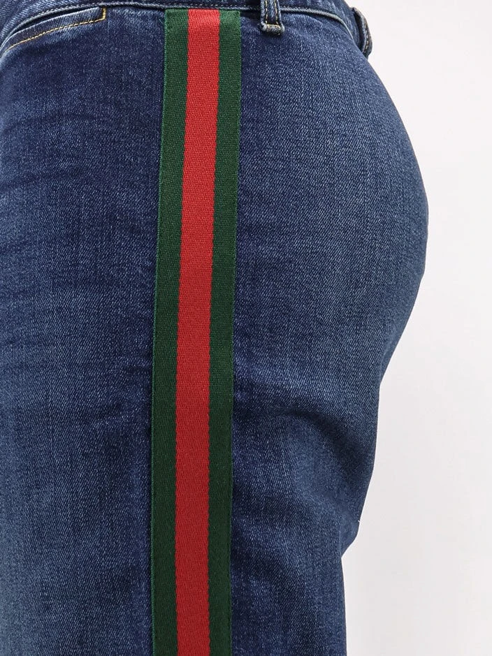 Blue denim jeans with Nastro Web profiles.webp