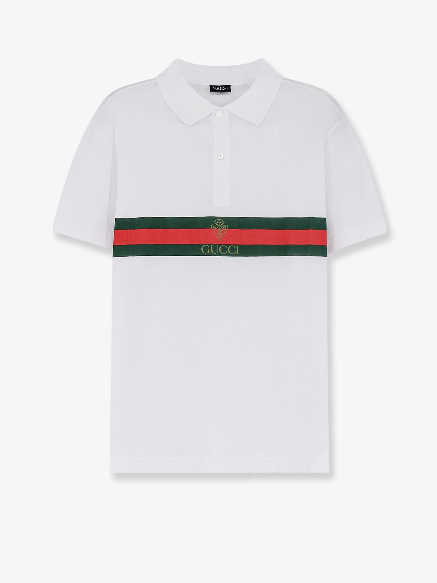 Cotton polo shirt with Web print on the front.webp
