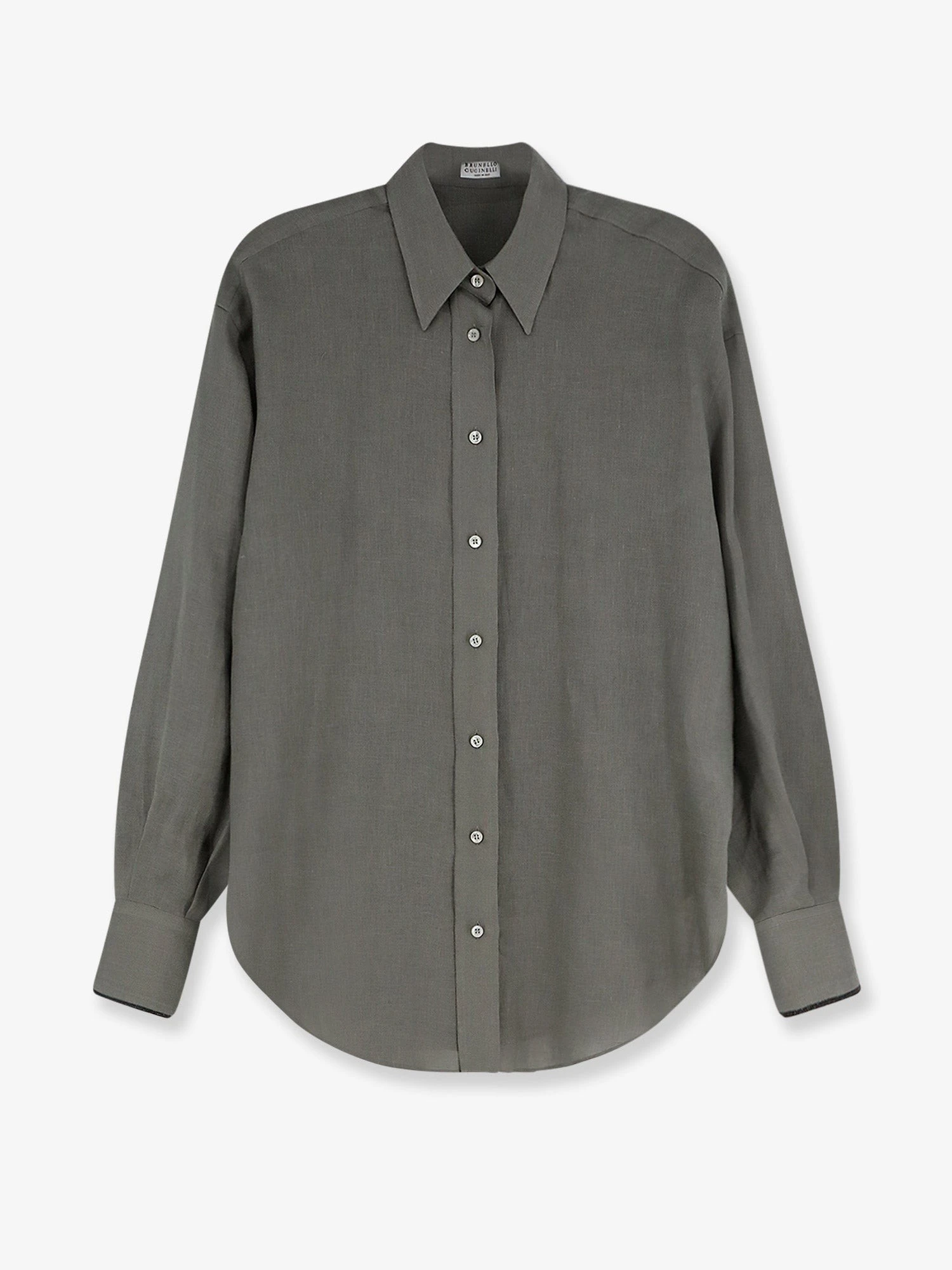 Linen shirt with Monili detail.webp
