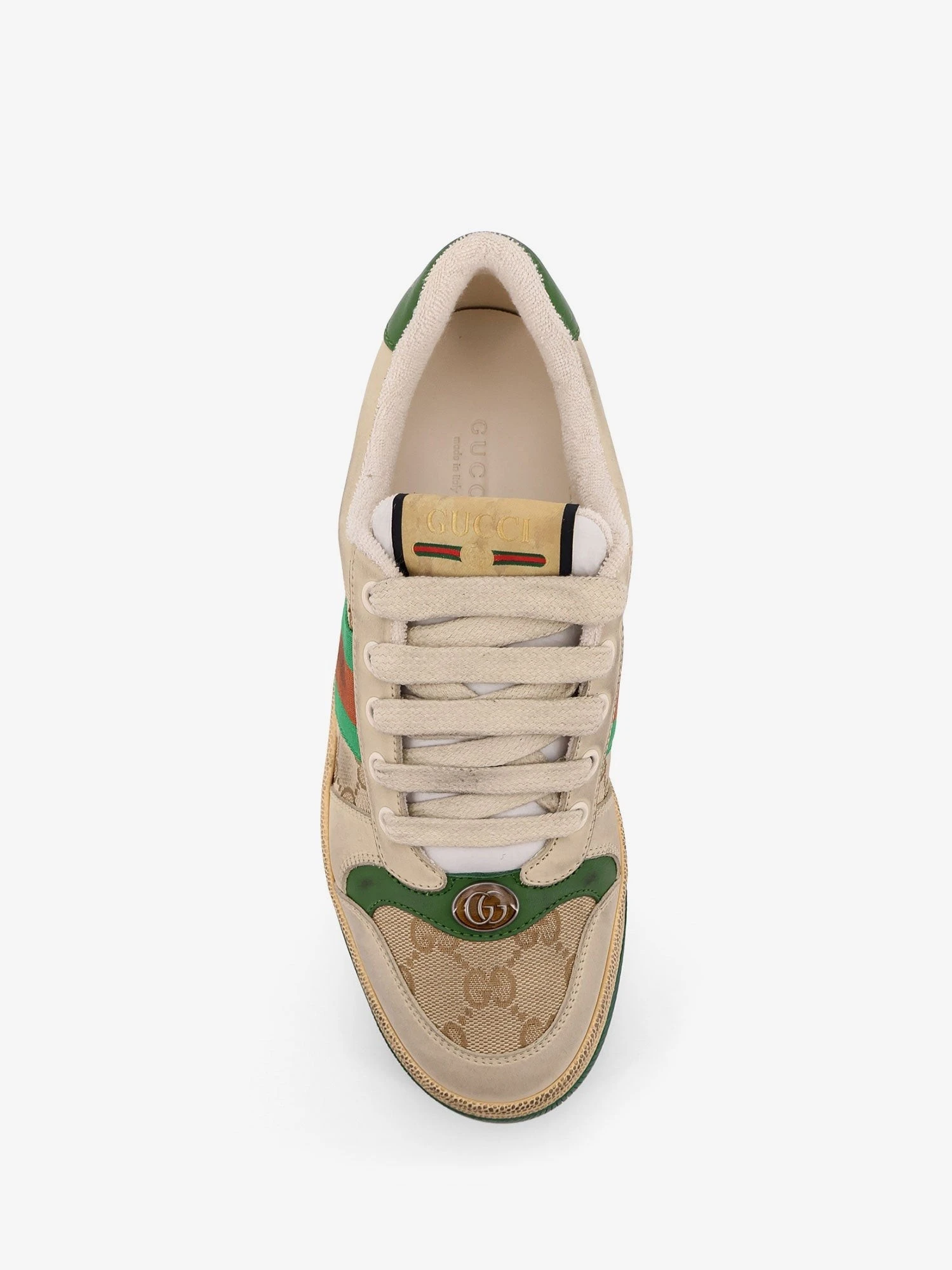 Screener leather and GG Supreme Fabric sneakers.webp