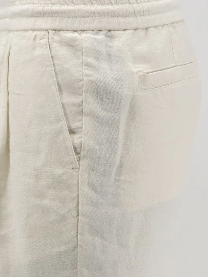 Linen bermuda shorts with drawstring.webp