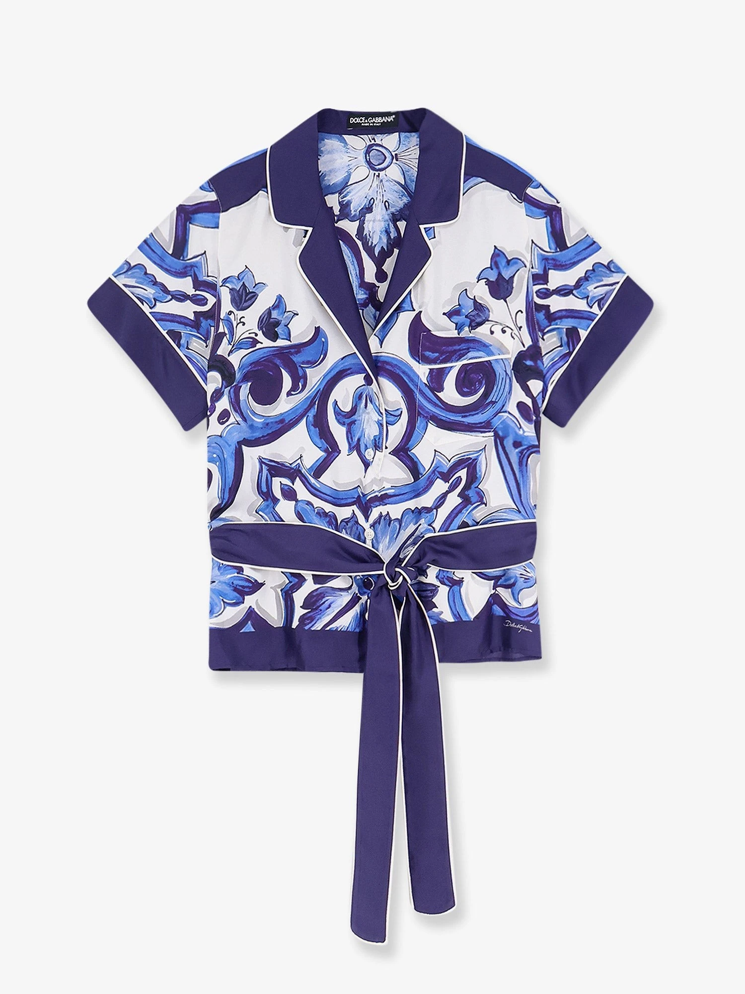 Silk shirt with Maiolica print.webp