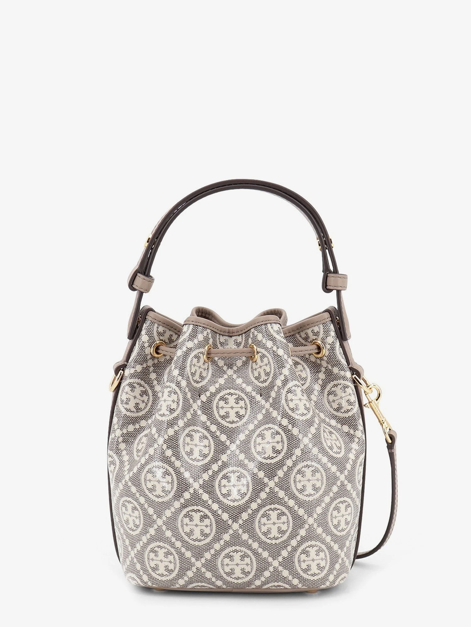T Monogram coated canvas bucket bag