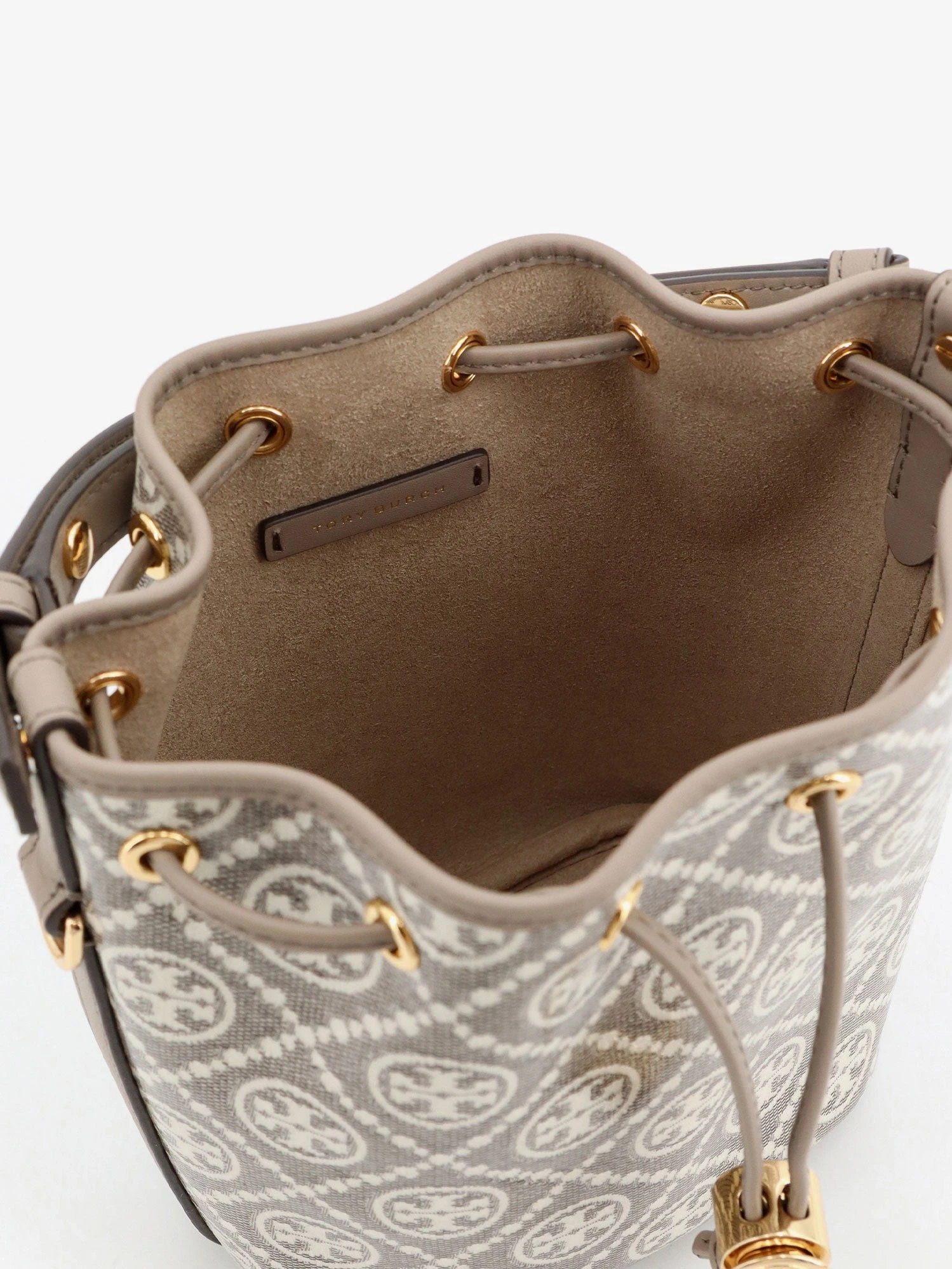 T Monogram coated canvas bucket bag