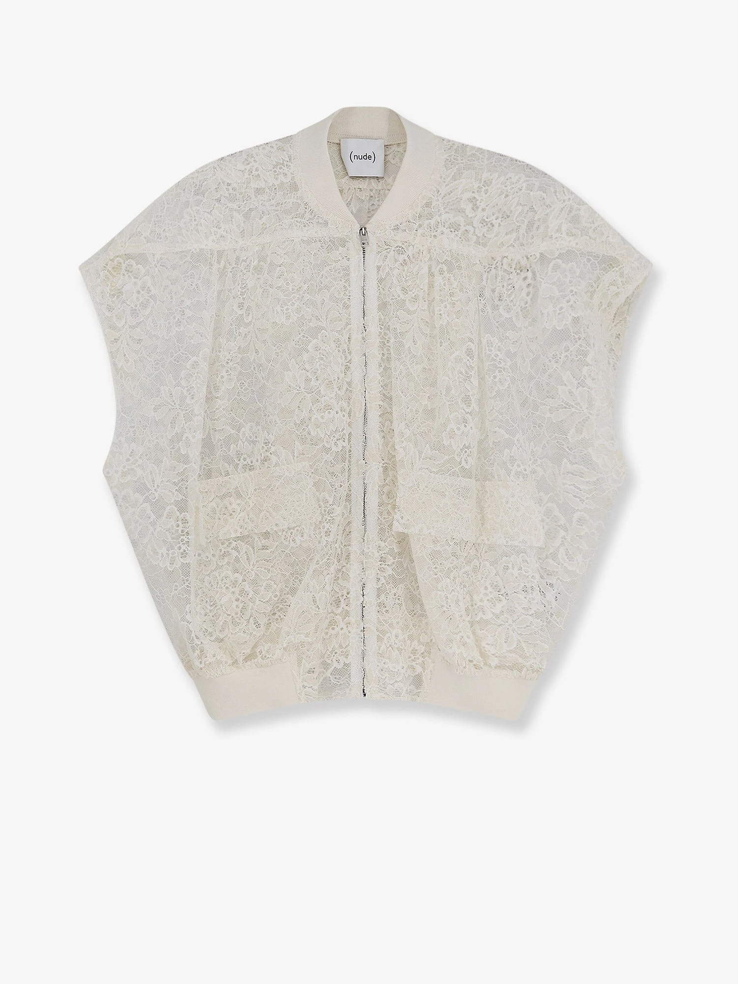 Sleeveless lace jacket.webp